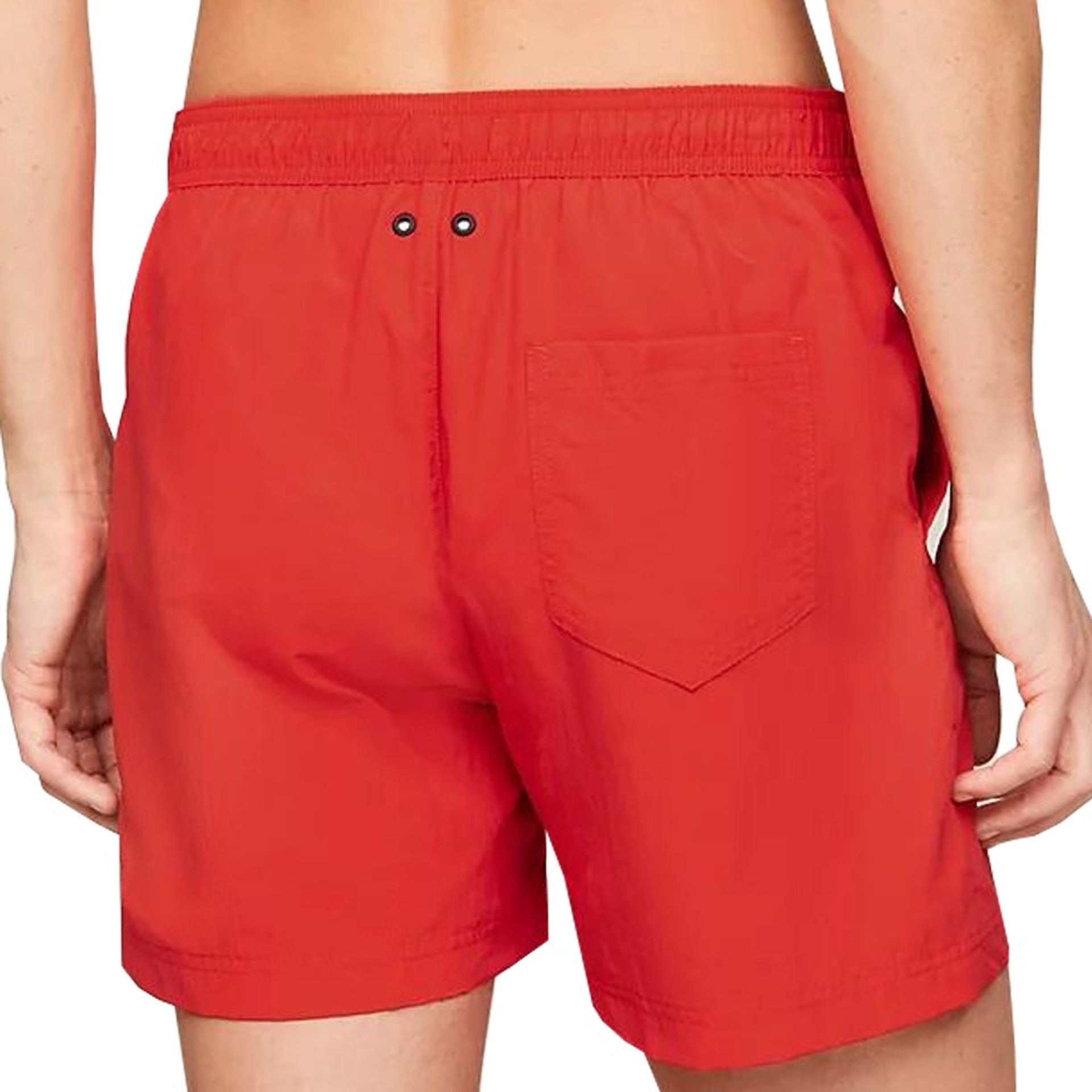 Мъжки бански в червено Men’s swimwear in red Tommy Hilfiger UM0UM03142 XM9 Back view