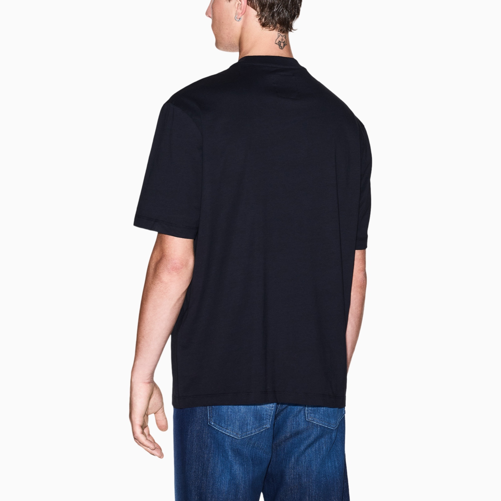 Мъжка тъмно синя тениска Armani Exchange Men T-shirt XM000366 AF12308 UB101 Back View