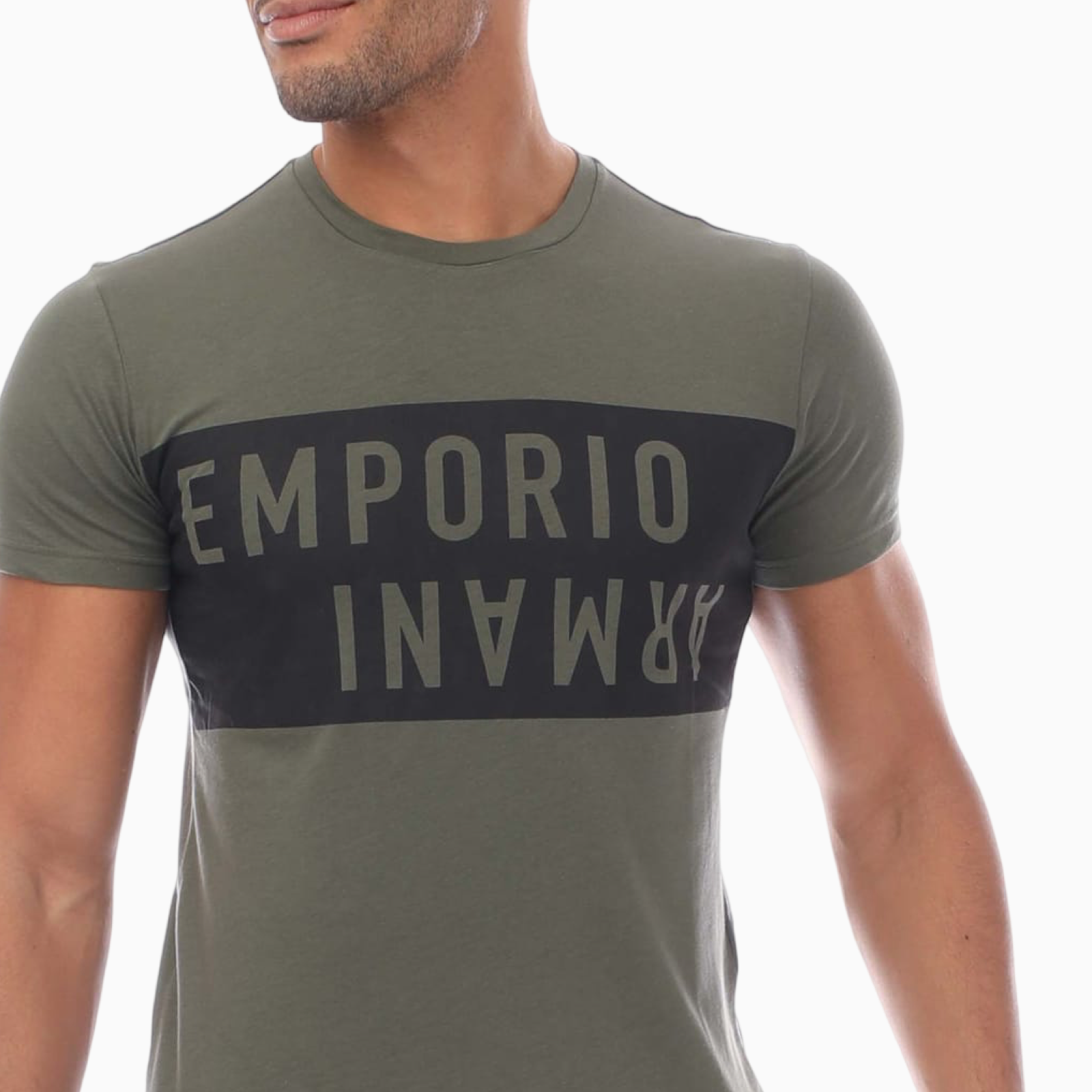 Мъжка зелена тениска Emporio Armani 211818 4R476