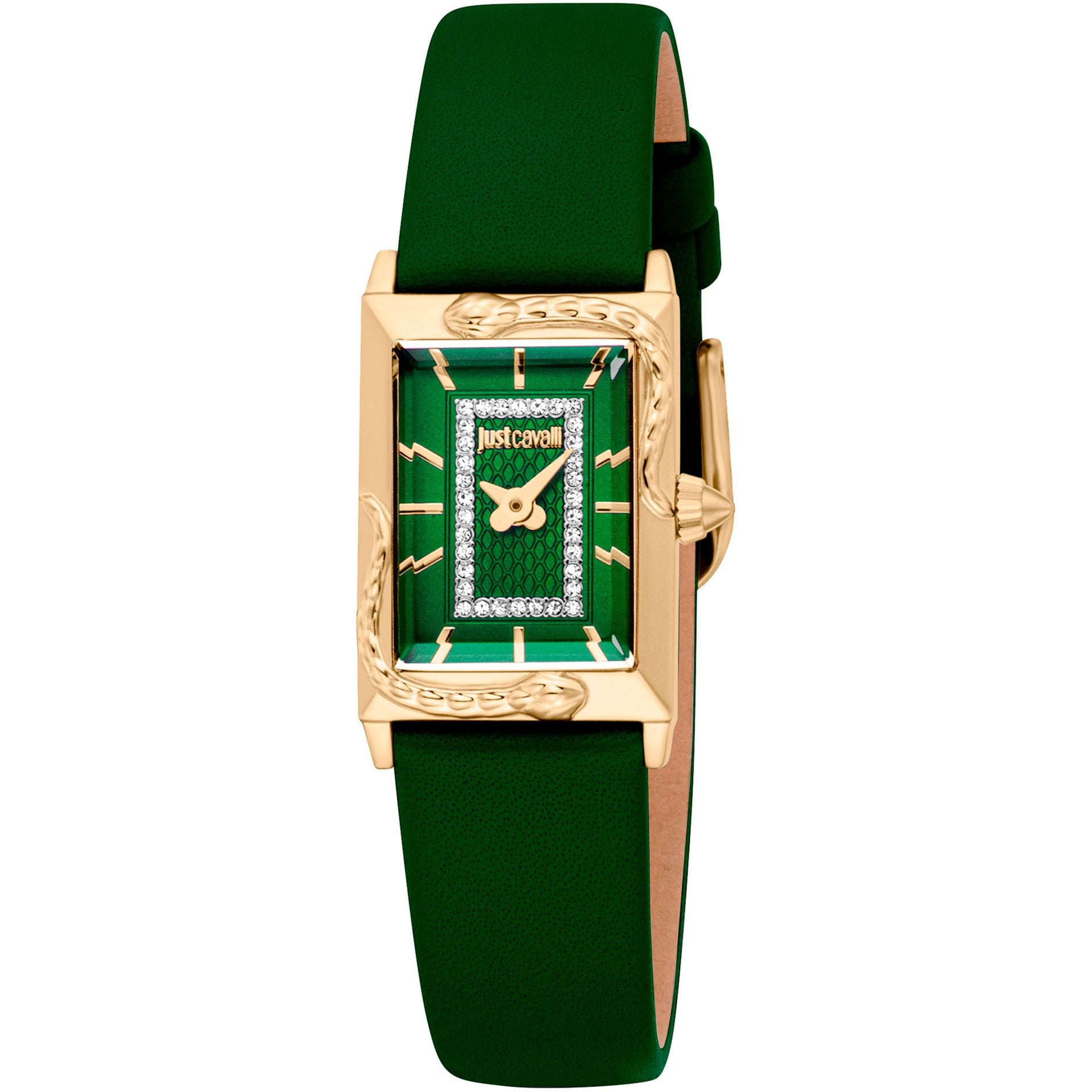 Дамски часовник Women’s watch Just Cavalli Animalier Dolcezza Snake JC1L364L0025 Leather Green YG