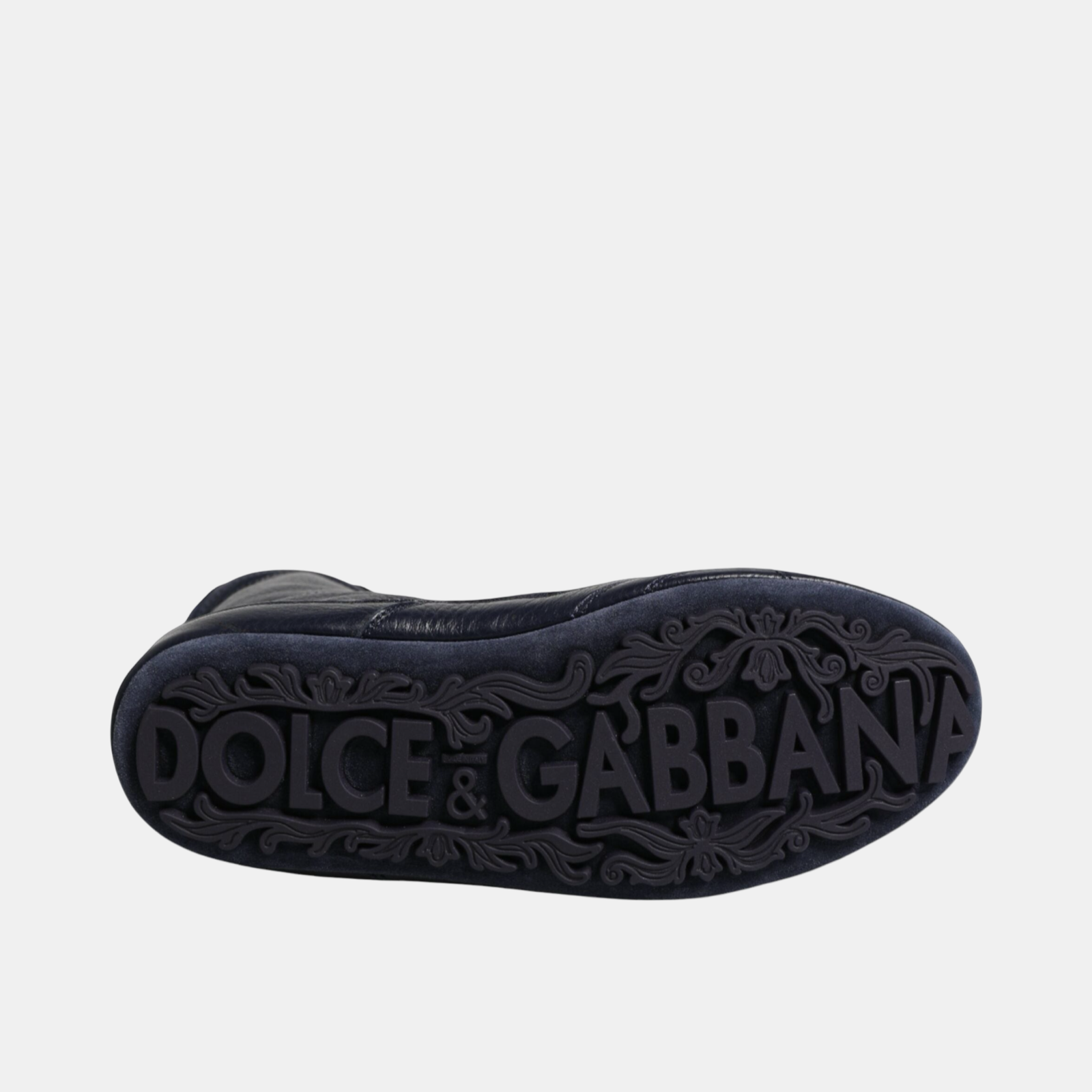 Високи обувки от еленска кожа Dolce & Gabbana Leather King High Top Men Sneakers Insole View