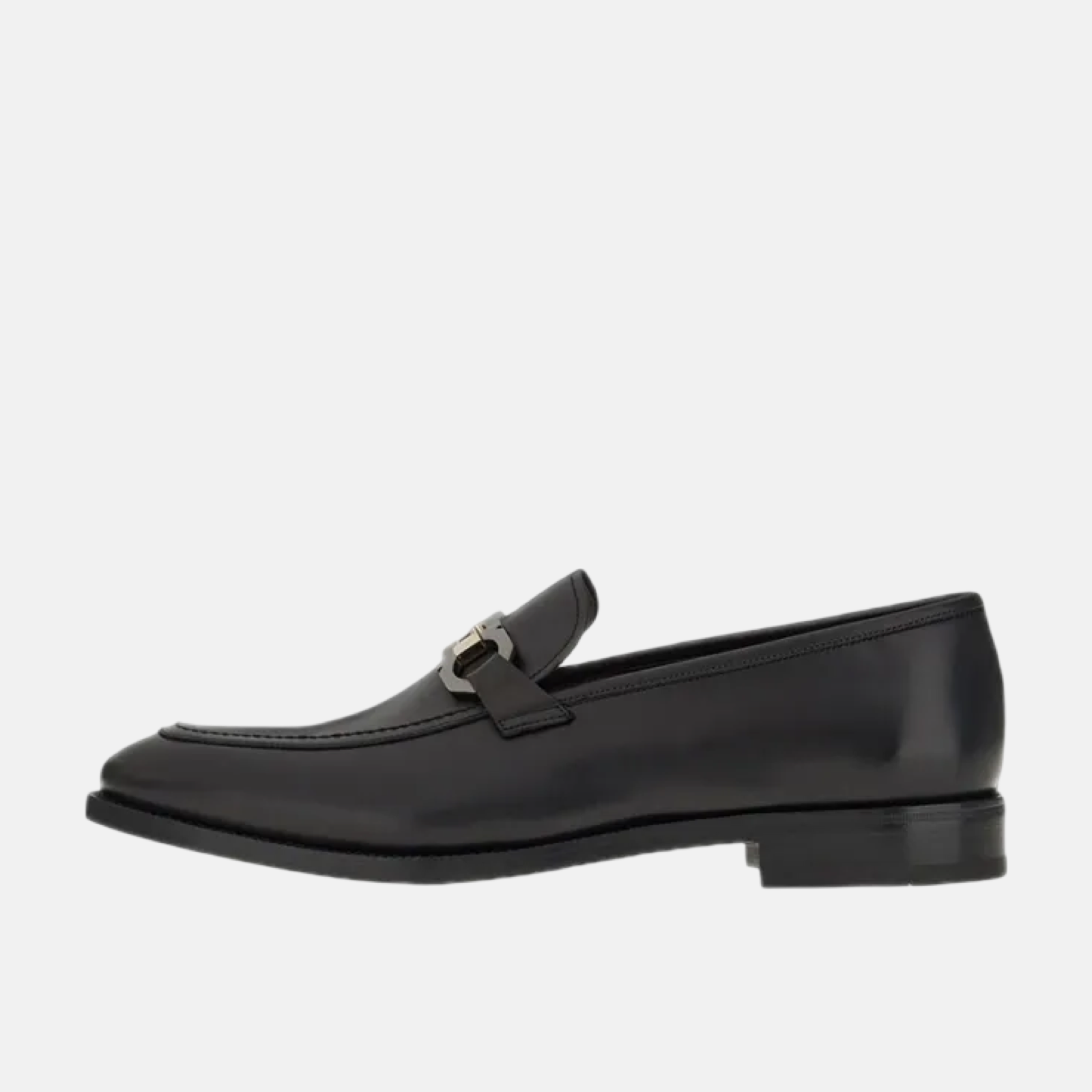 Мъжки кожени мокасини Salvatore Ferragamo Gancini Men Loafers Lewis 0756101 005 Medial View