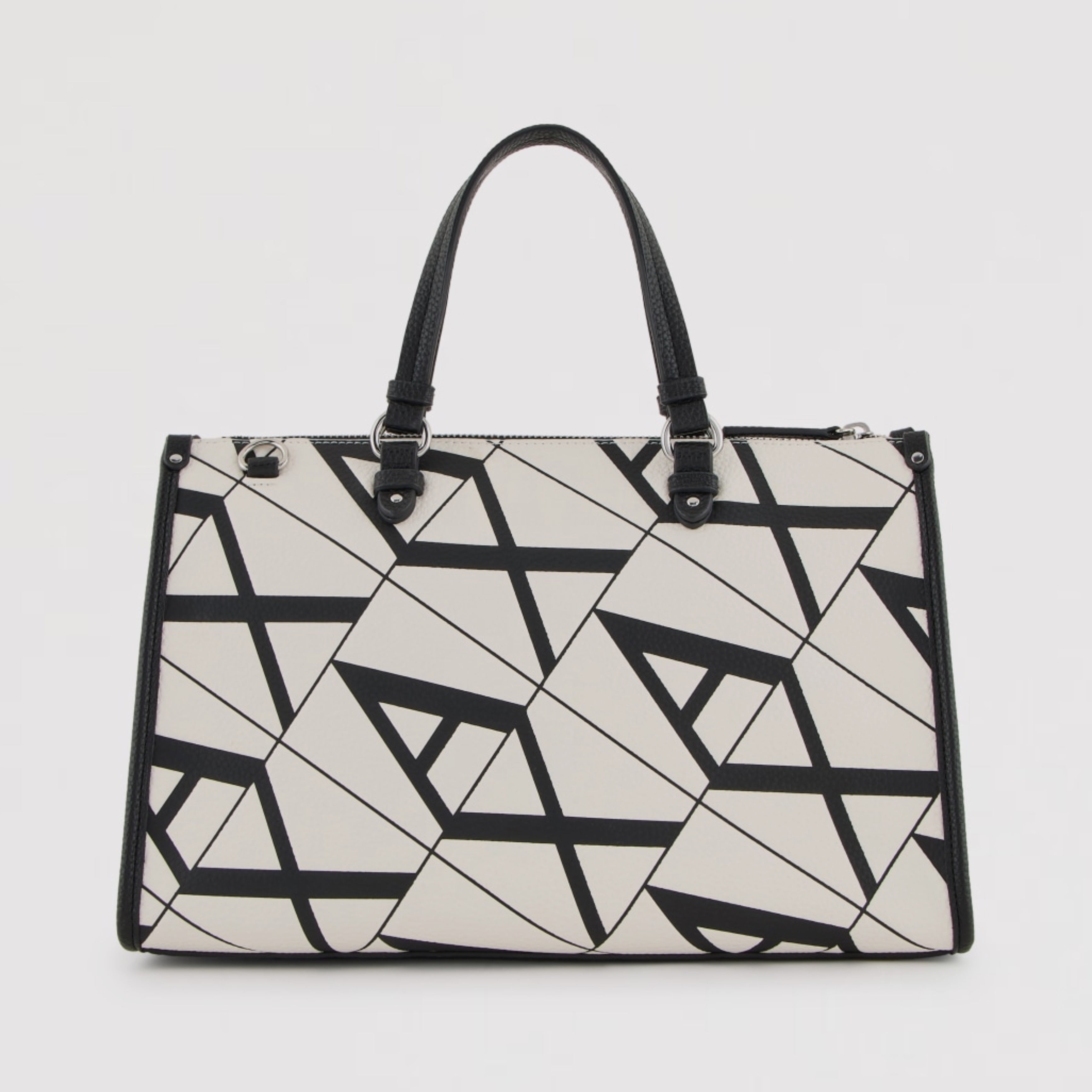Дамска чанта с презрамка Women’s handbag Armani Exchange XW000400 AF13680 F0023 Black and White Back view
