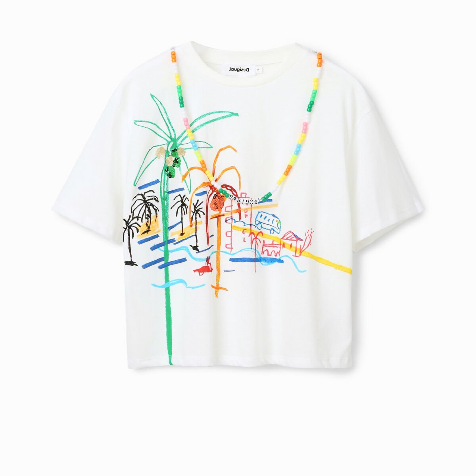 Дамска бяла тениска Desigual 23SWTKCC