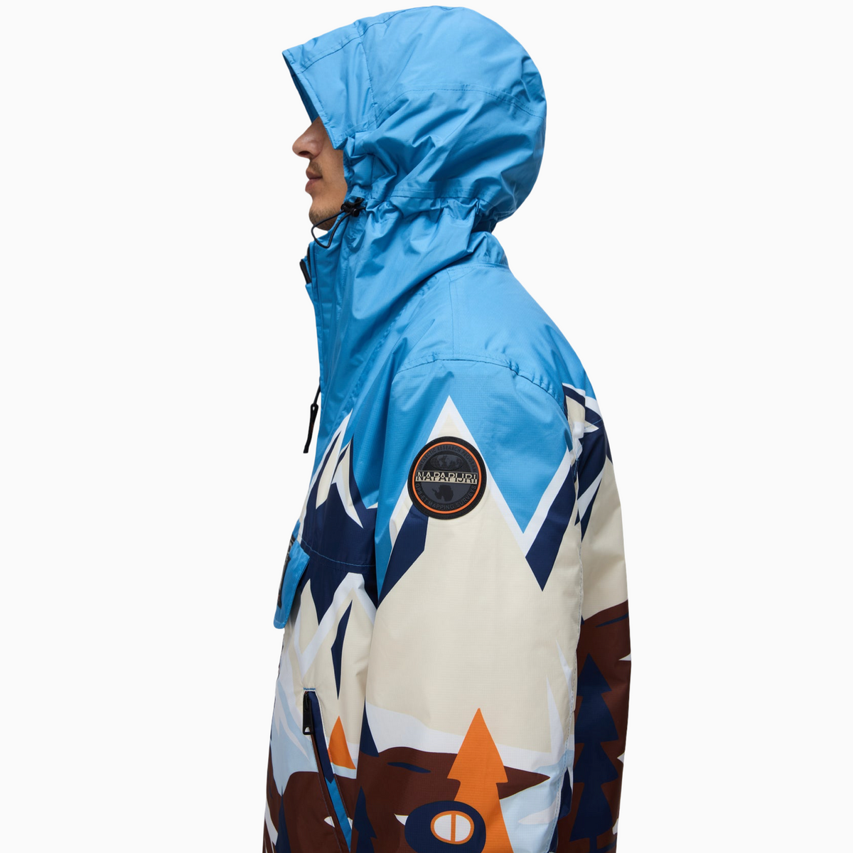Унисекс яке анорак Napapijri Rainforest Next All Over Print Anorak Jacket NP0A8AHXFDX Side View