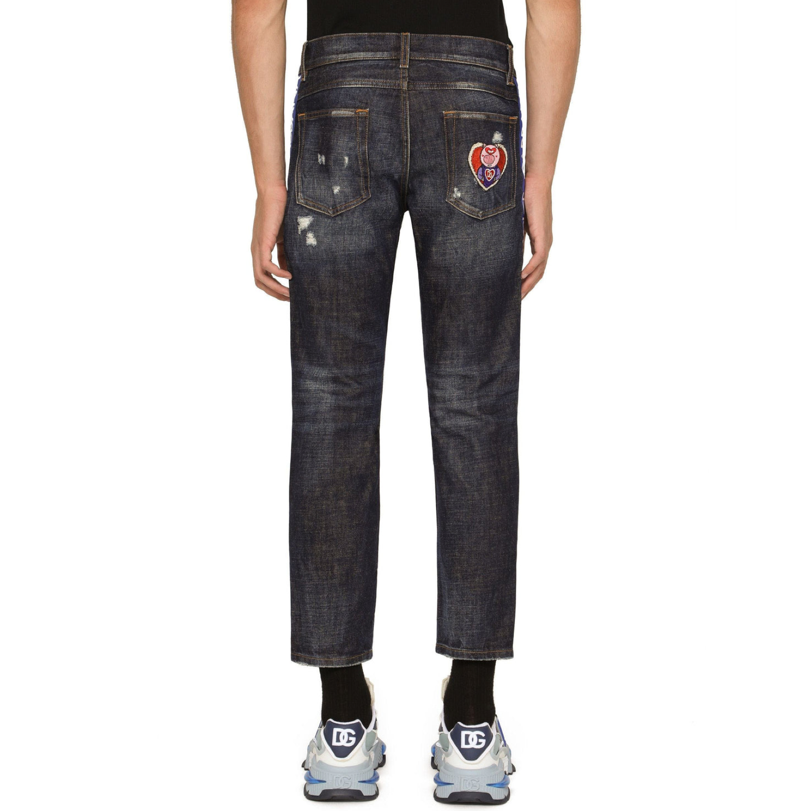 Dolce & Gabbana Super Pig Logo Jeans GYIXCZ G8AV6 S9001 Front View