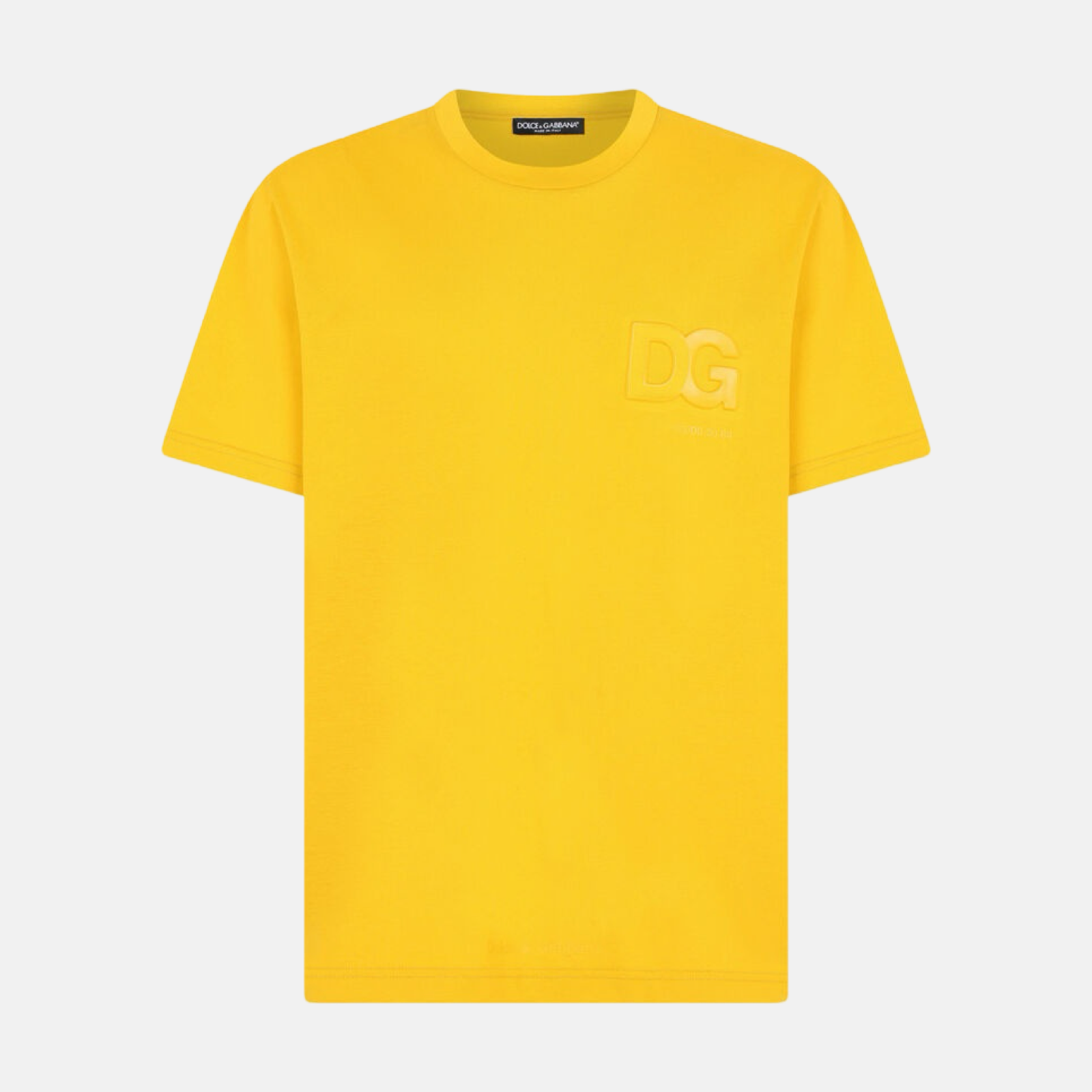 Мъжка жълта тениска Dolce & Gabbana 3D DG Logo Men T-shirt G8NB3Z FU7EQ