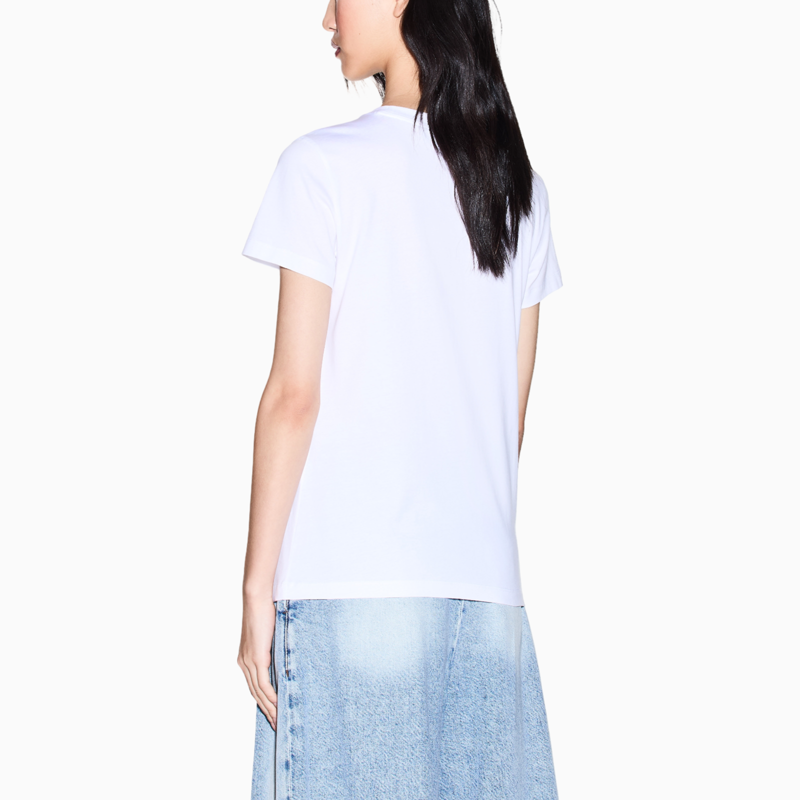Дамска бяла тениска Armani Exchange Women T-shirt XW002294 AF17172 U0002 Back View