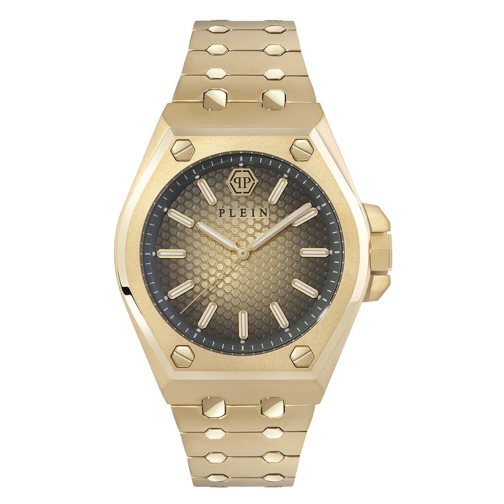 Philipp Plein Gold Stainless Steel Dress Watch