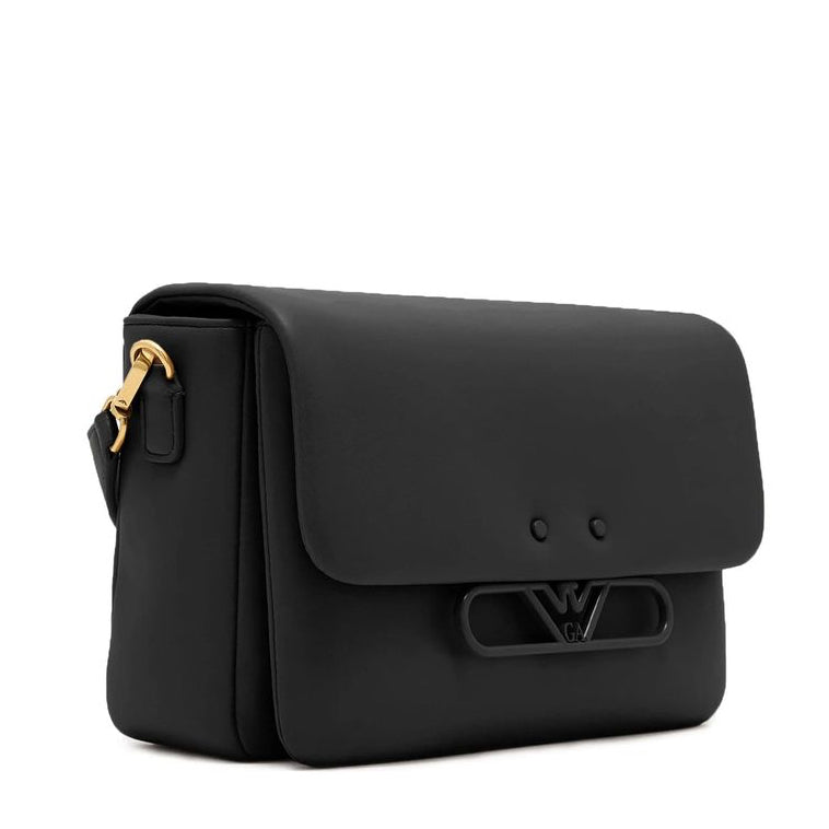 Emporio Armani Black Bovine Leather Crossbody Bag