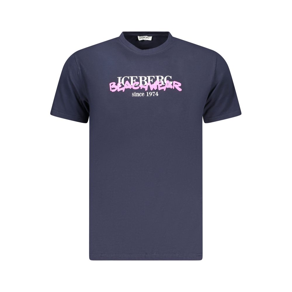 Iceberg Blue Cotton T-Shirt