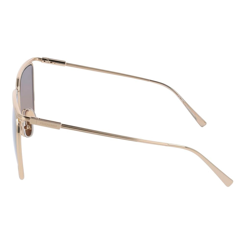 Ferragamo Gold Metal Sunglasses