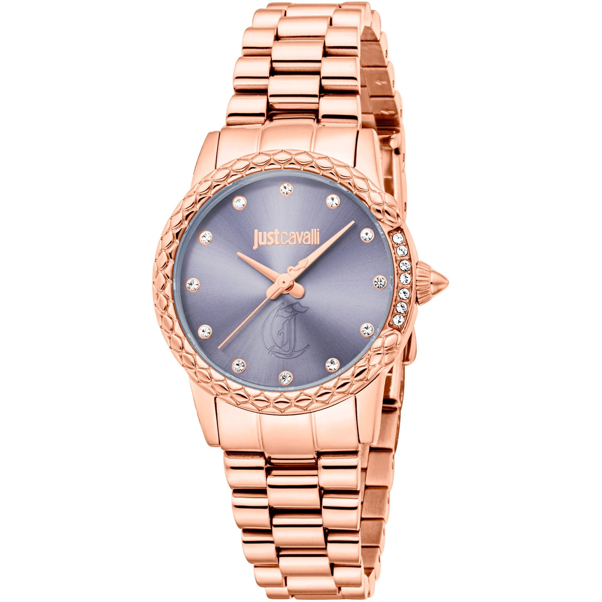 Дамски часовник Women’s watch Just Cavalli Animalier Fiorenza Snake JC1L310M0085 Rose Gold Violet