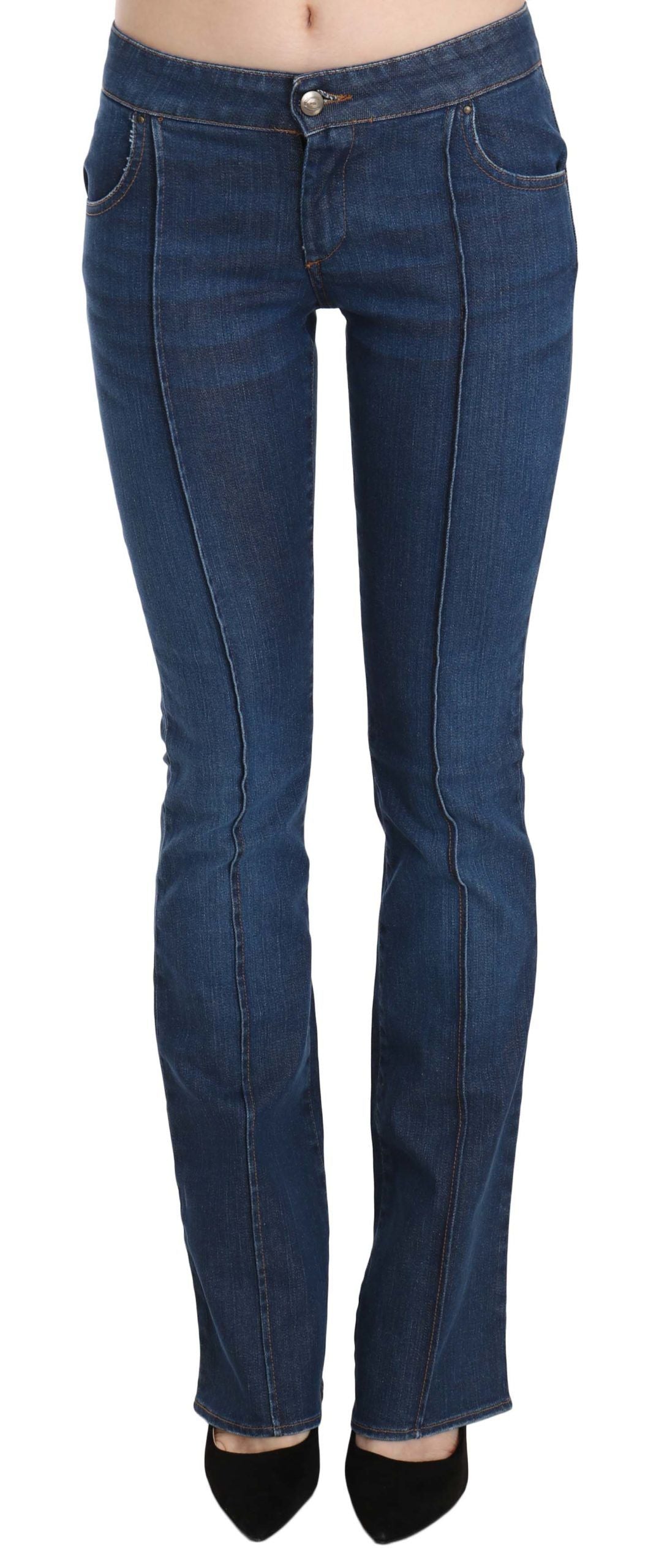 Джинсови панталони Just Cavalli Chic Blue Washed Boot Cut