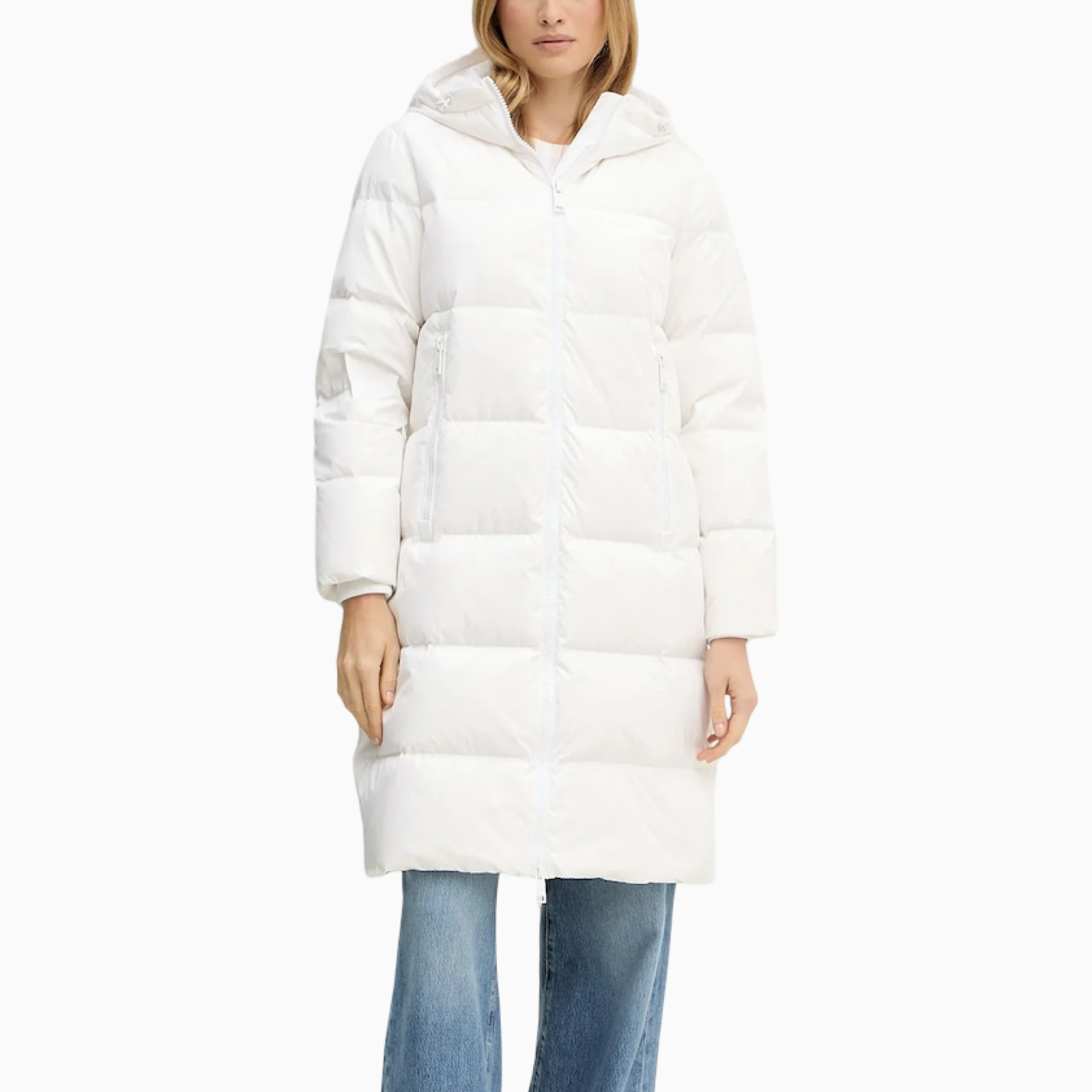 Дамско бяло парка яке Armani Exchange Women Parka Jacket XW000251 AF12286 Front View
