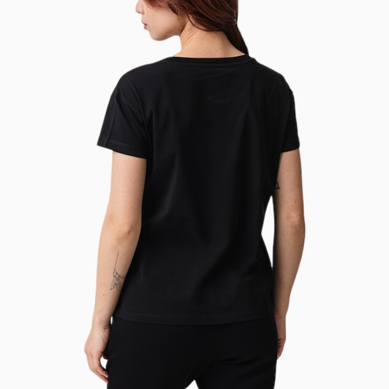 Дамска черна тениска Armani Exchange Women T-shirt 8NYTCX YJG3Z Back View