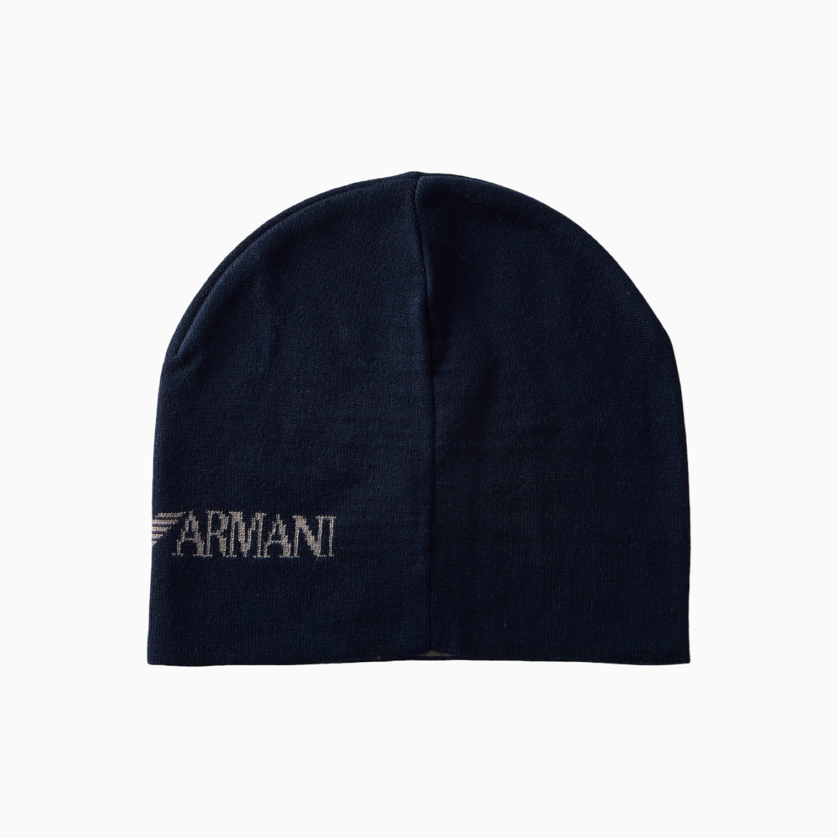 Мъжка тъмно синя зимна шапка EA7 Emporio Armani Men Winter Hat 7M000913 AF11994 MB042 Back View