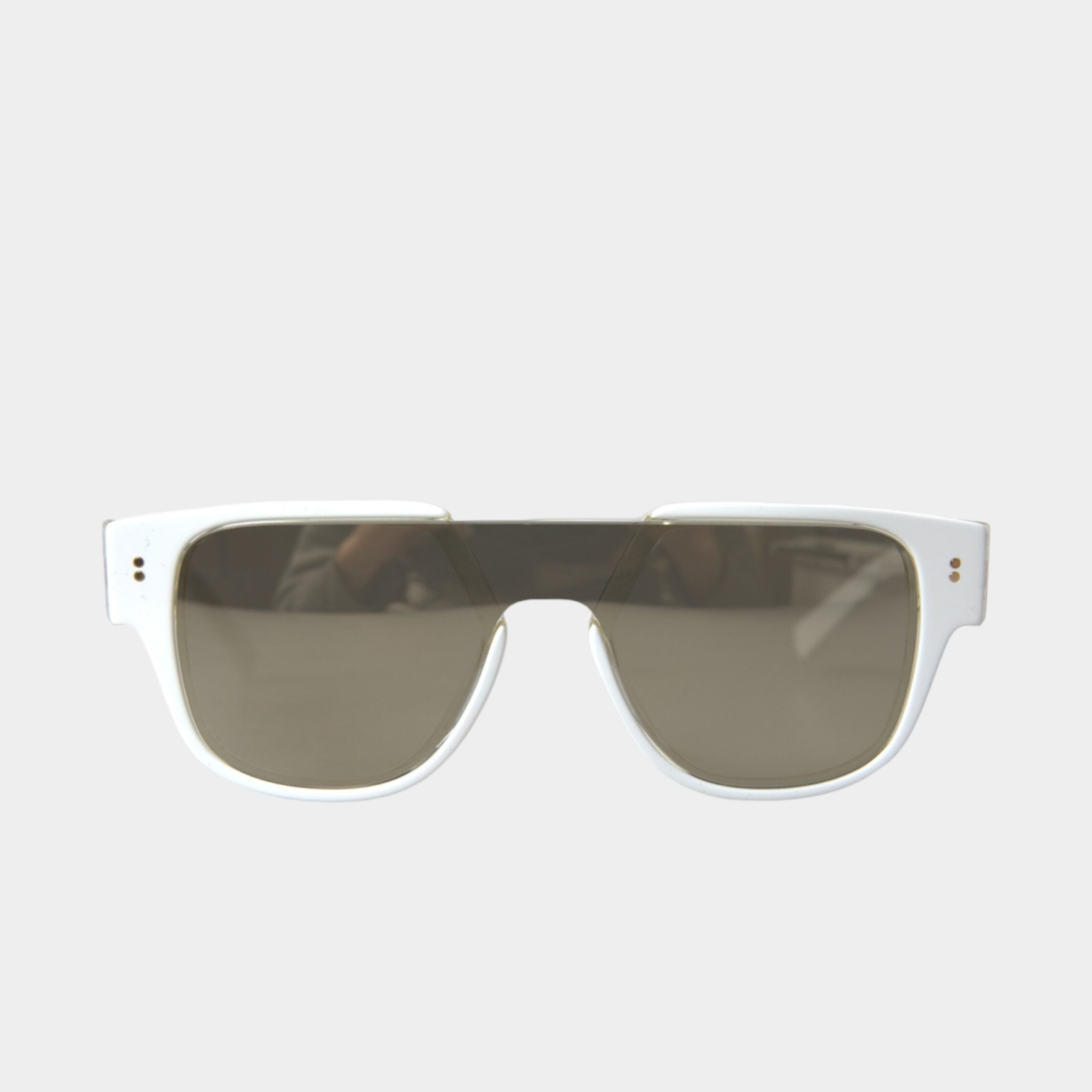 Dolce & Gabbana Chic White Acetate Designer Sunglasses DG4356W Front View