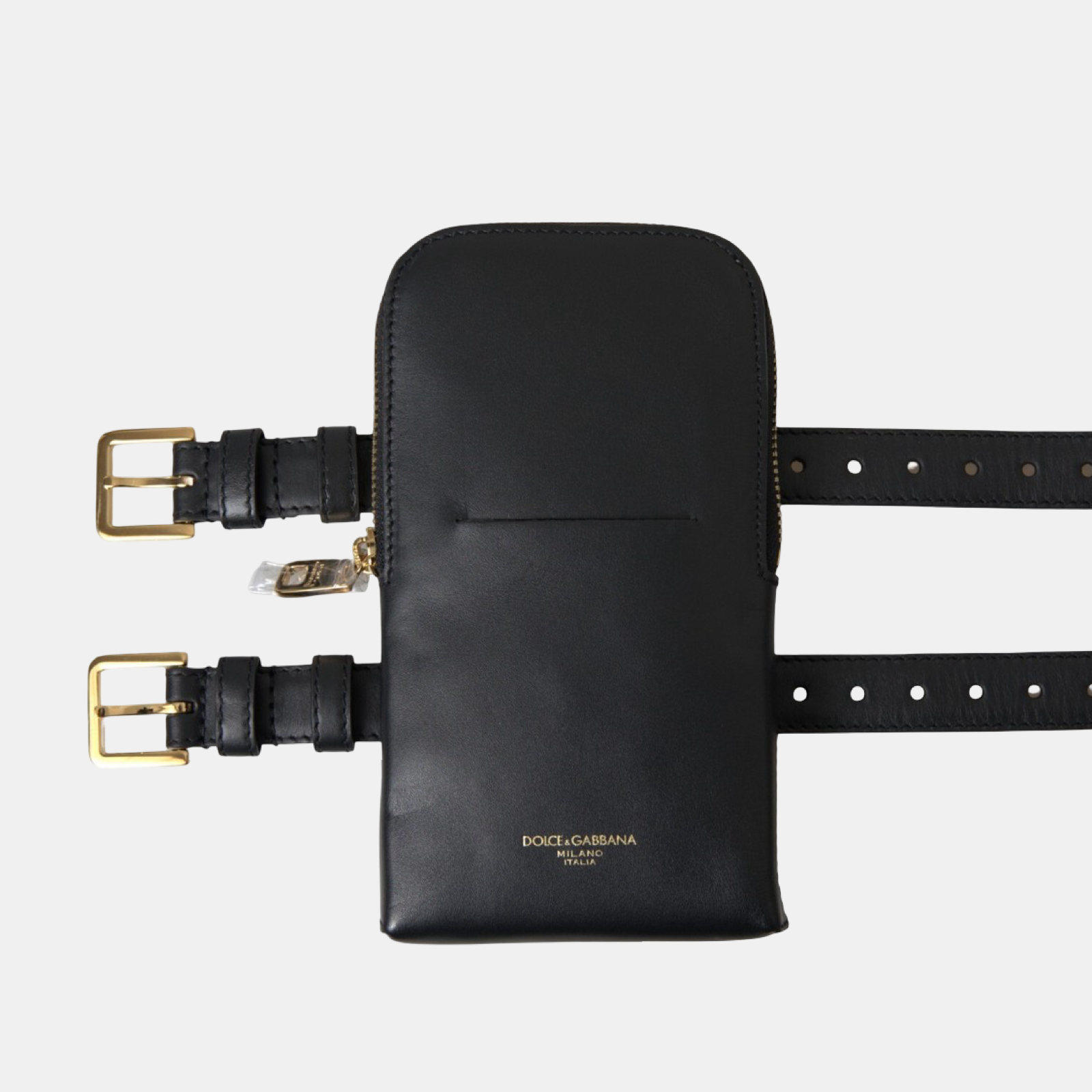 Dolce & Gabbana Leather Wristlet Clutch Wallet BJ0764 AC954 80999 Front View