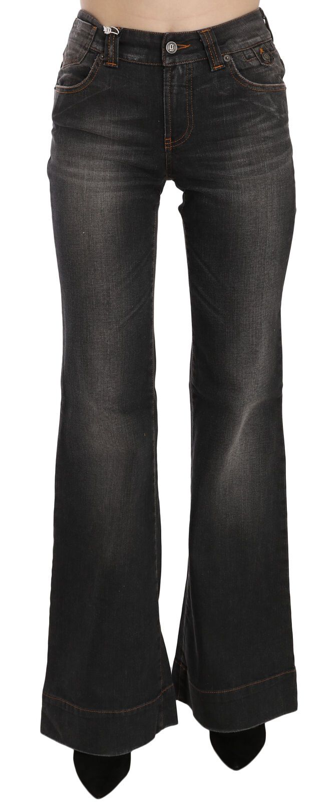 Dolce & Gabbana Velte Mid Waist Flared черен деним