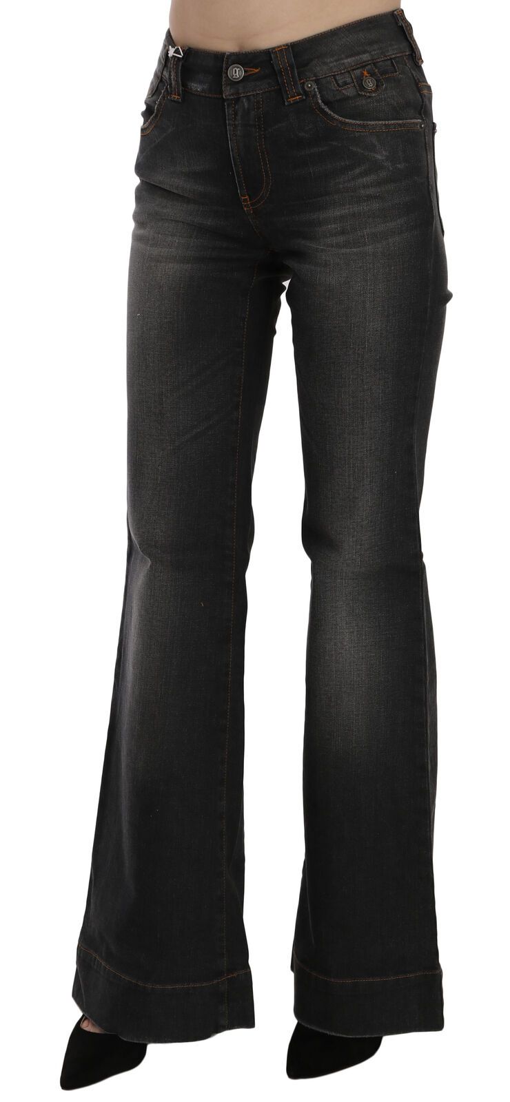 Dolce & Gabbana Velte Mid Waist Flared черен деним