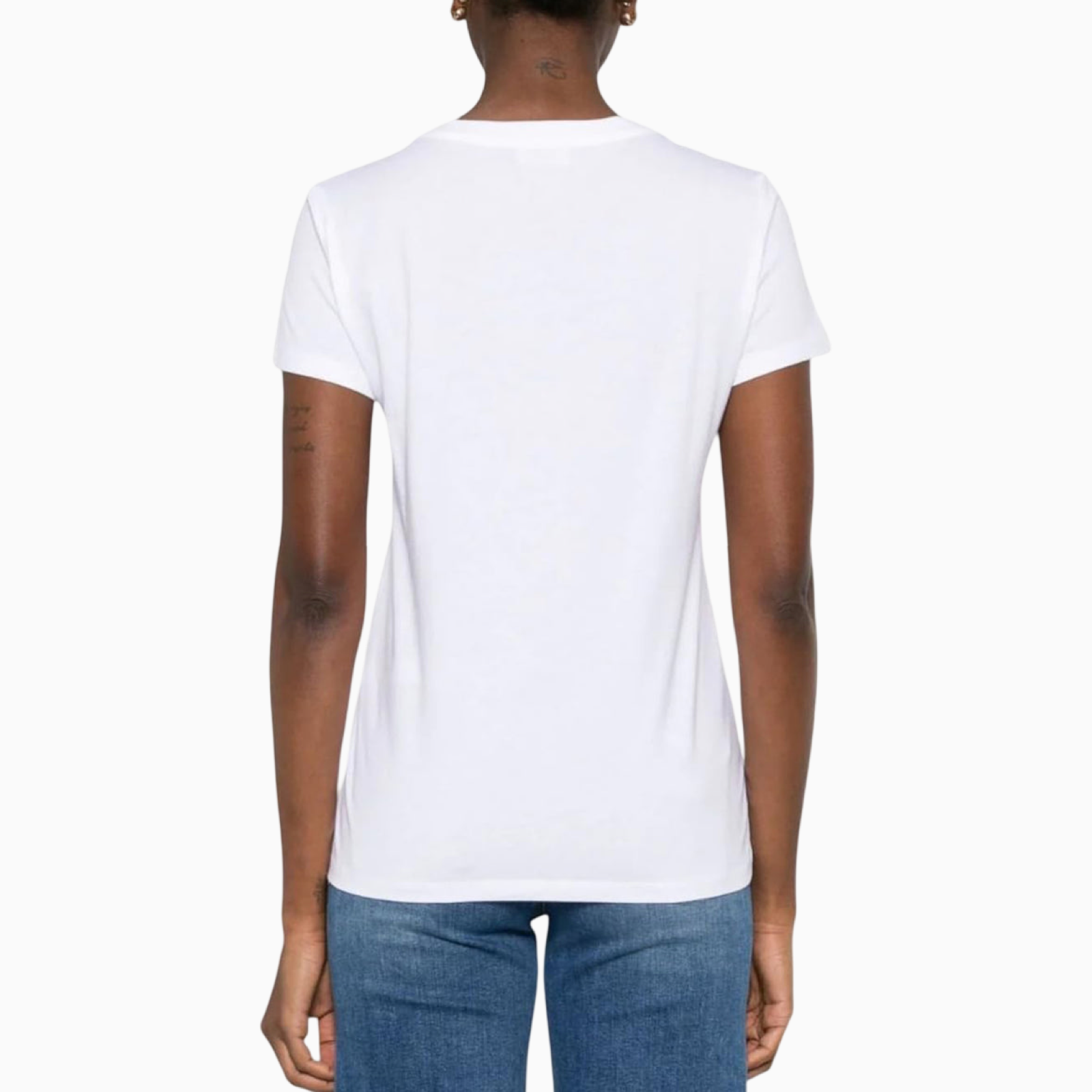 Дамска бяла тениска Liu Jo Women T-shirt WA5240 JS923 M9615 Back View