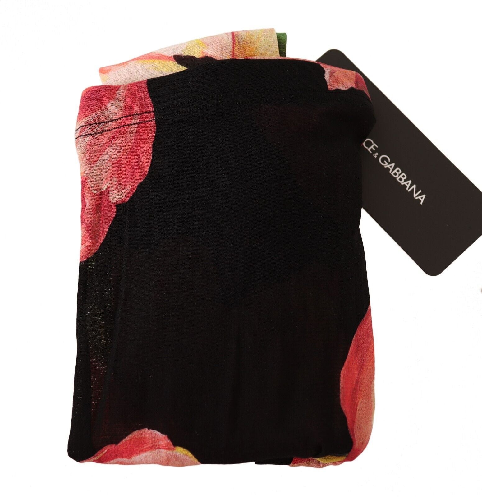 Dolce & Gabbana Елегантен флорален чорапогащник с микро мрежа