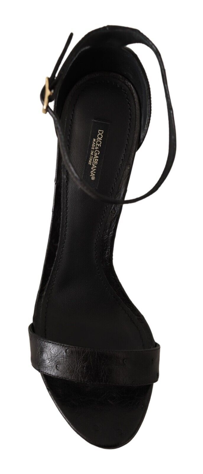 Dolce & Gabbana Елегантни обувки от щраусова кожа с каишка около глезена