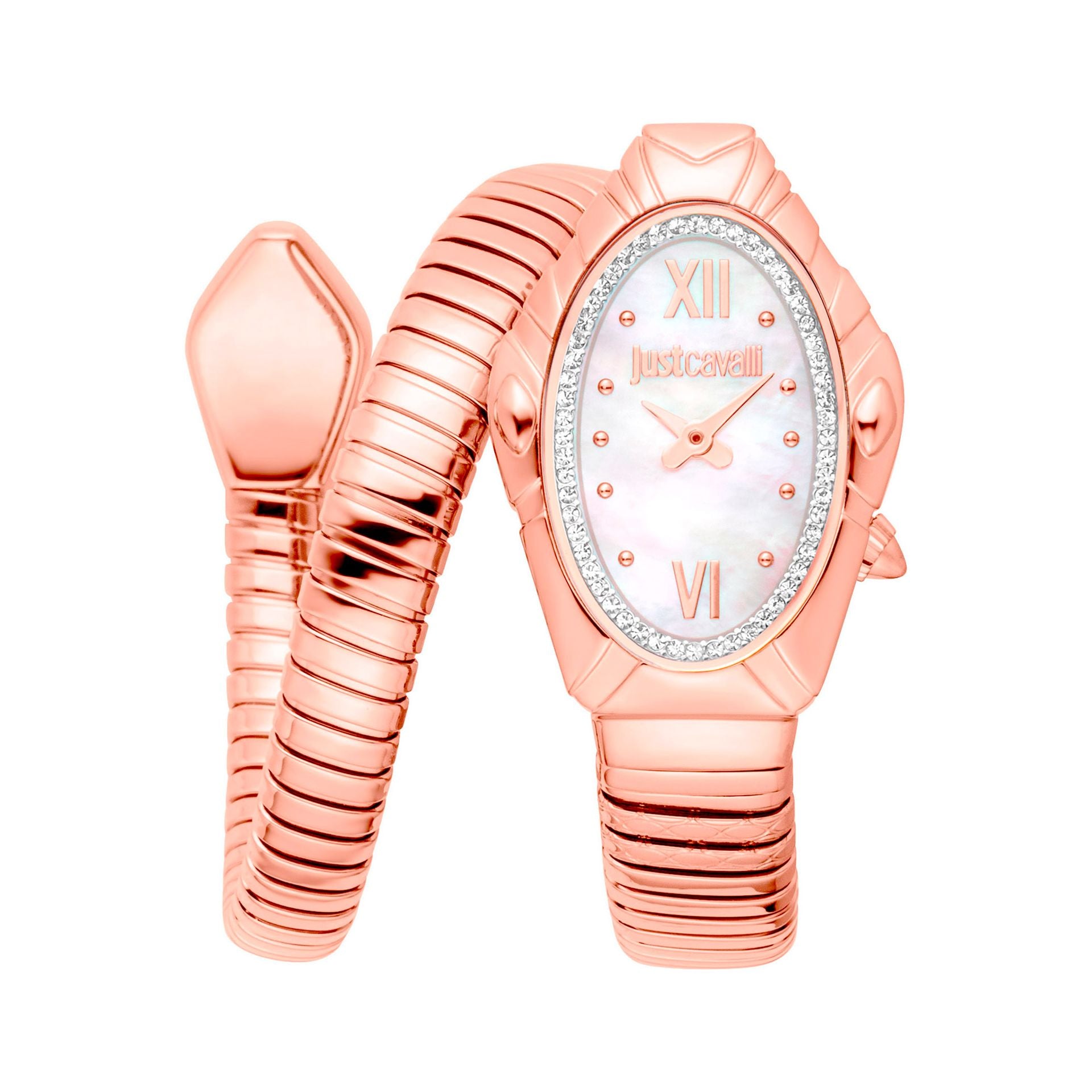 Дамски часовник Women’s watch Just Cavalli Signature Snake Lirica JC1L357M0045 Rose Gold MOP