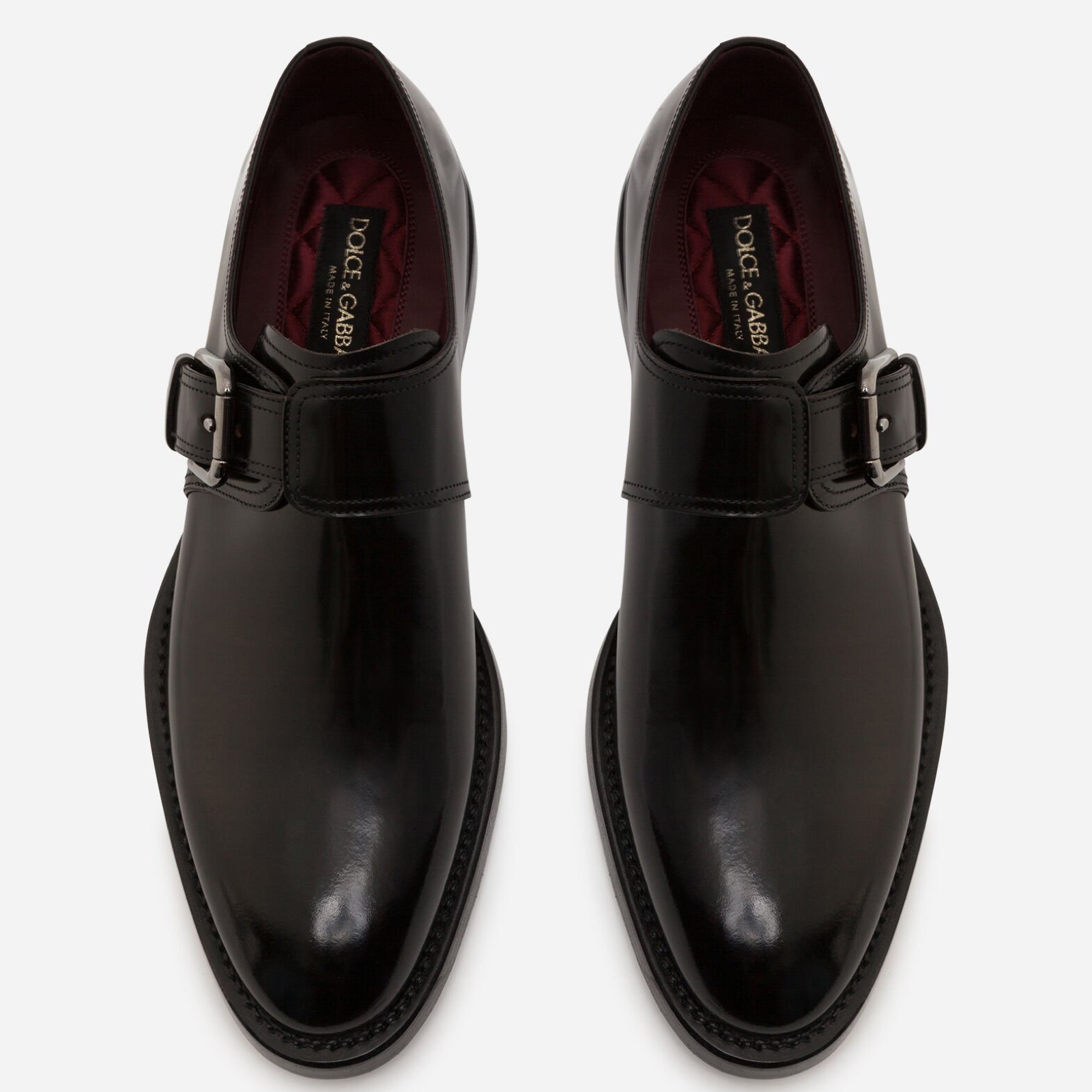 Dolce & Gabbana Giotto Monk Strap Derby Men Formal Shoes Top View