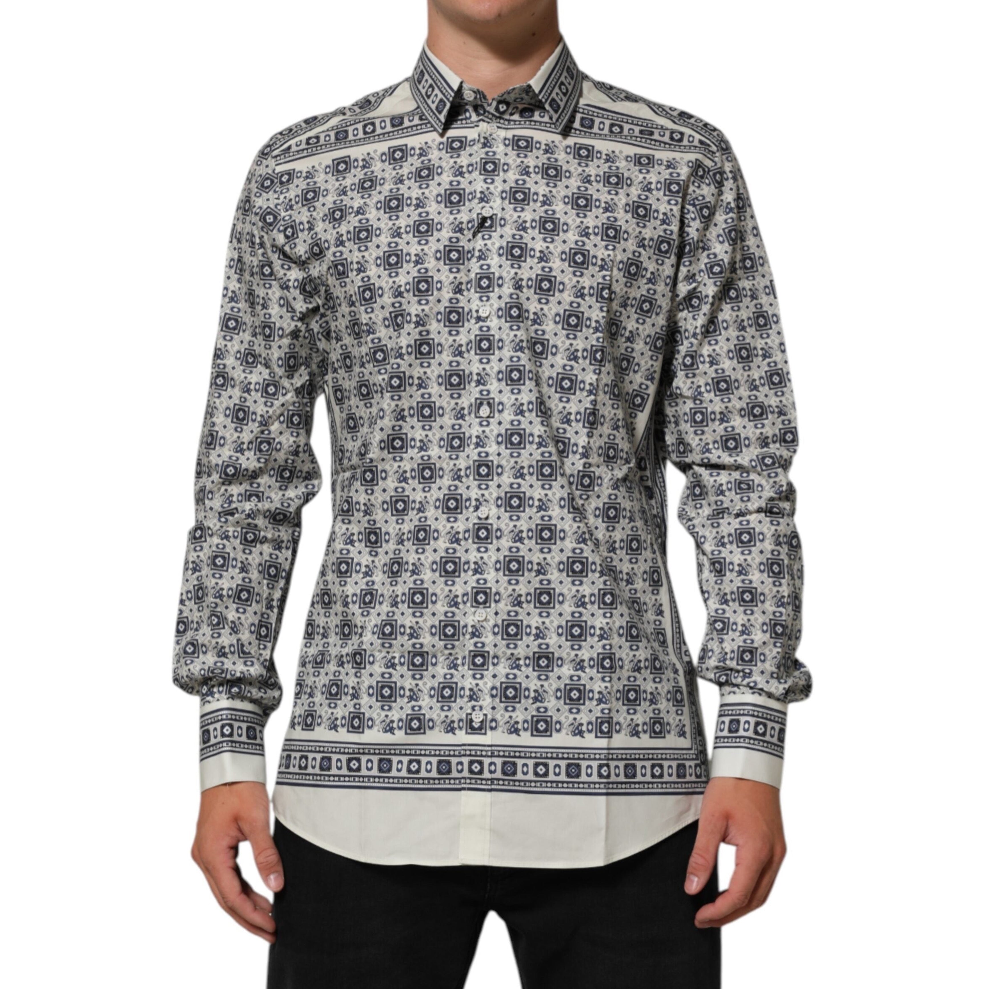 Мъжка луксозна риза Men’s monkey tie print DOLCE & GABBANA GOLD