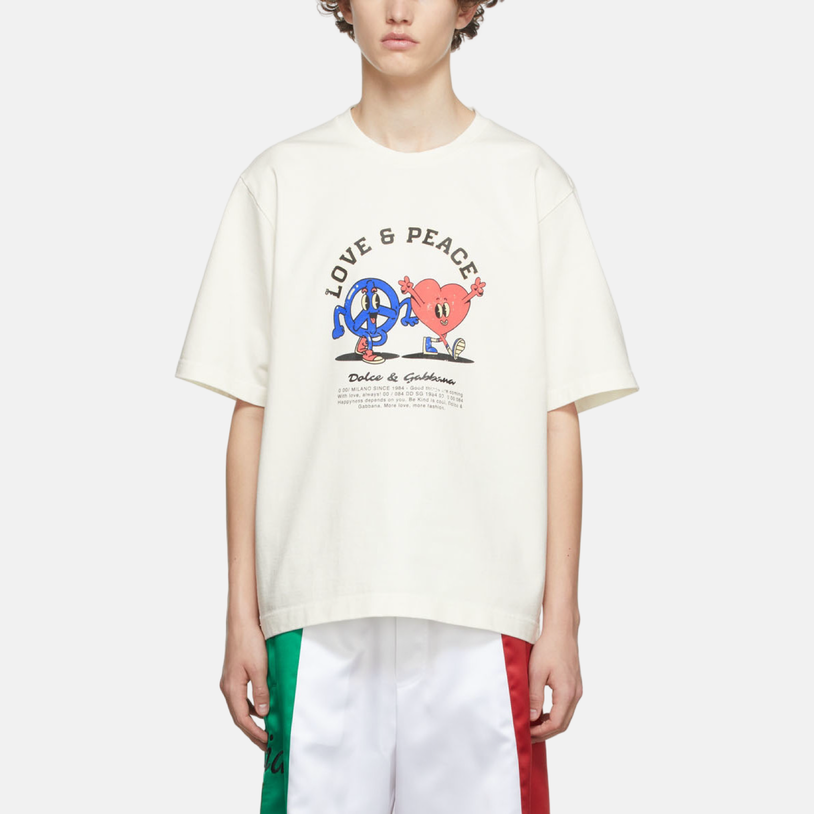 Dolce & Gabbana LOVE & PEACE Print Men T-shirt