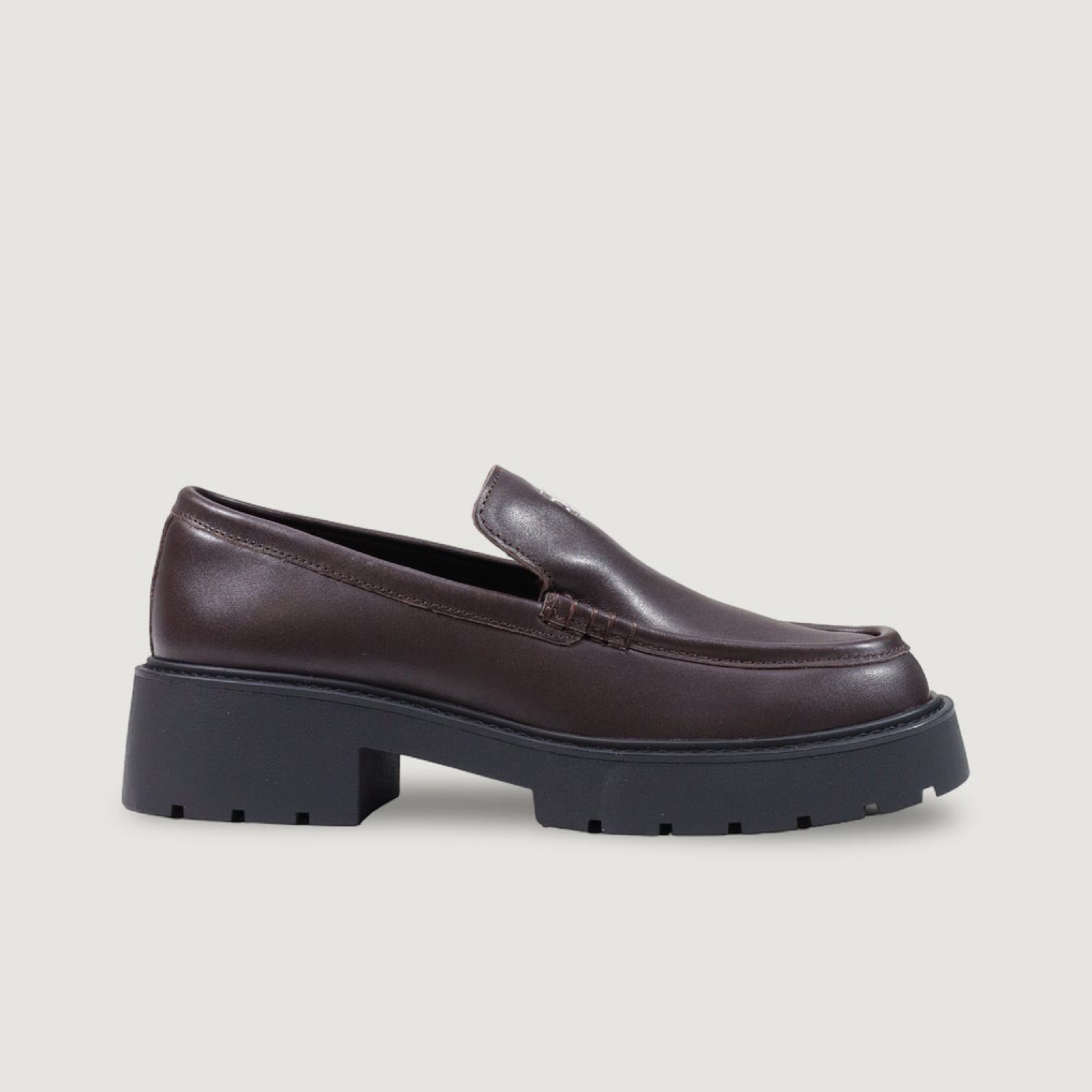 Дамски кафяви мокасини Calvin Klein Women Loafers HW0HW03044 Lateral View