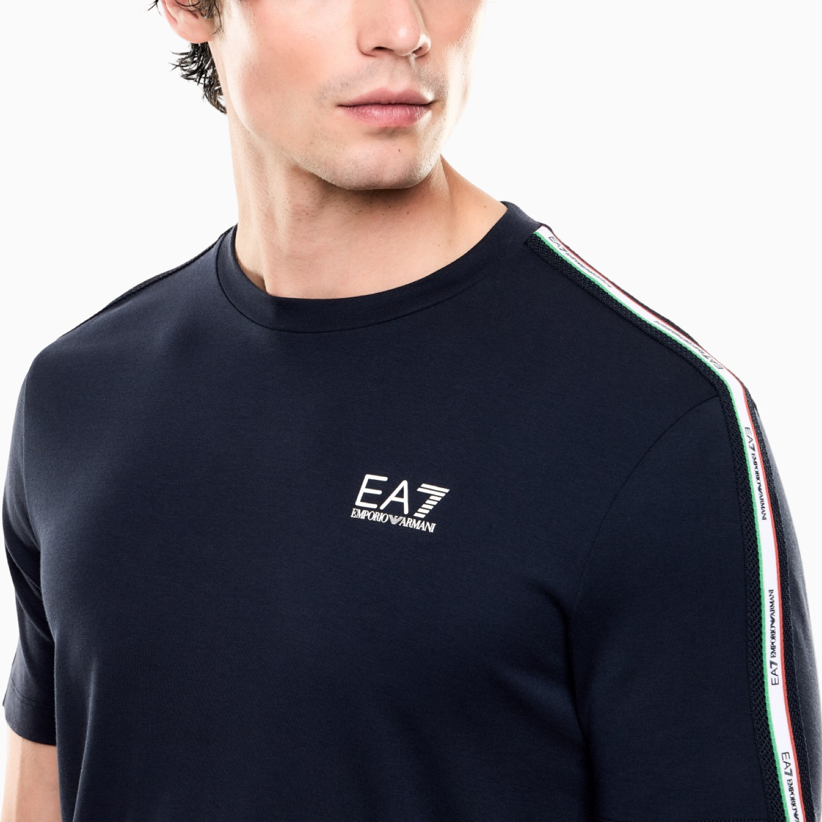 Мъжка синя тениска EA7 Emporio Armani Men T-shirt 7M001861 AF12503 UB102 Close-Up