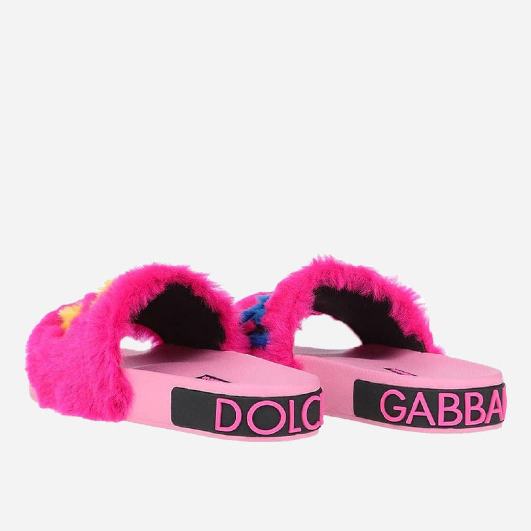 Дамски чехли Dolce & Gabbana Fur Women Slippers