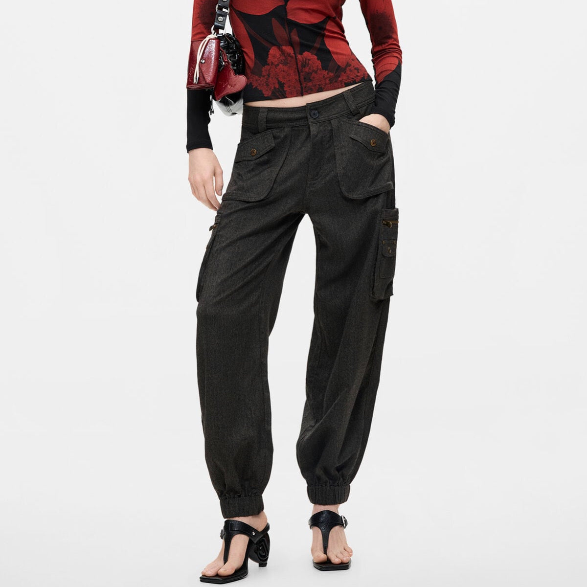 Дамски панталони Desigual women’s trousers 26WWPW09 2007 front view