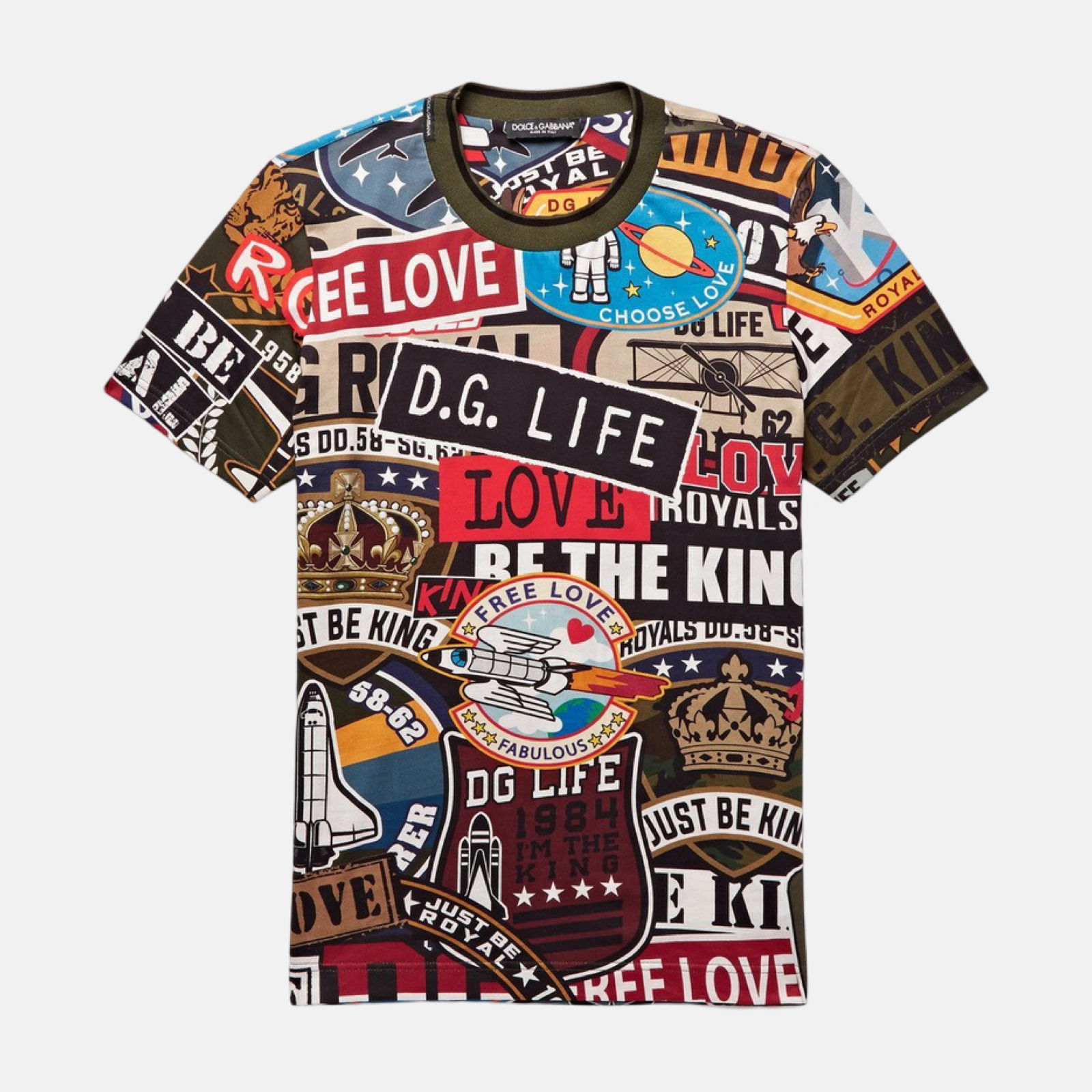 Мъжка тениска Dolce & Gabbana Graphic Print Men T-shirt G8JJ2T HH7L0