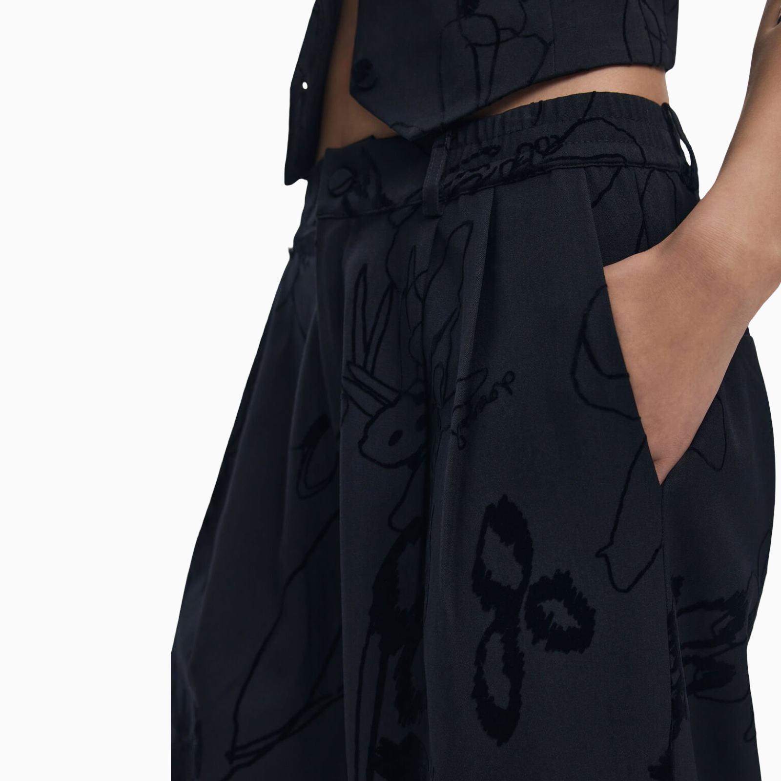 Дамски панталон Desigual Trousers 25WWPW05 Close-Up