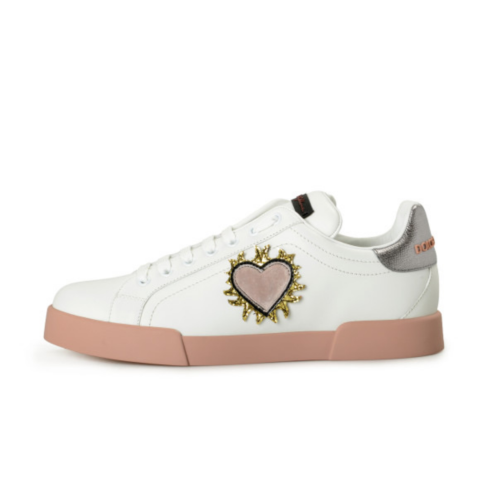Dolce & Gabbana Portofino Heart Women Sneakers Lateral View