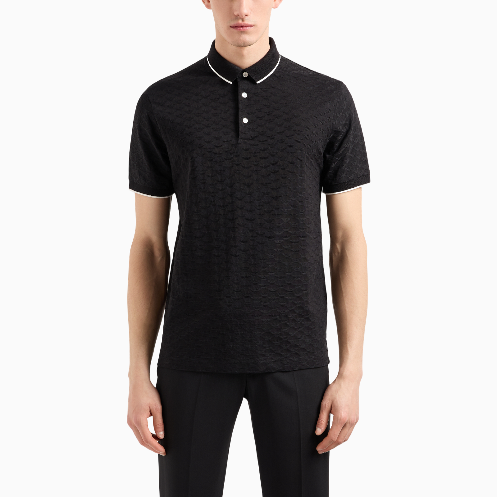 Мъжка поло тениска Emporio Armani 8N1FP0 1JHWZ 0999 Front View