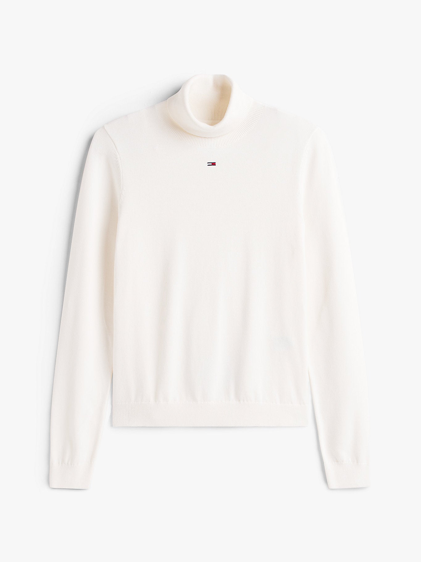 Дамски пуловер с поло яка Women’s cotton turtleneck sweater Tommy Hilfiger DW0DW21672YBH Off-White