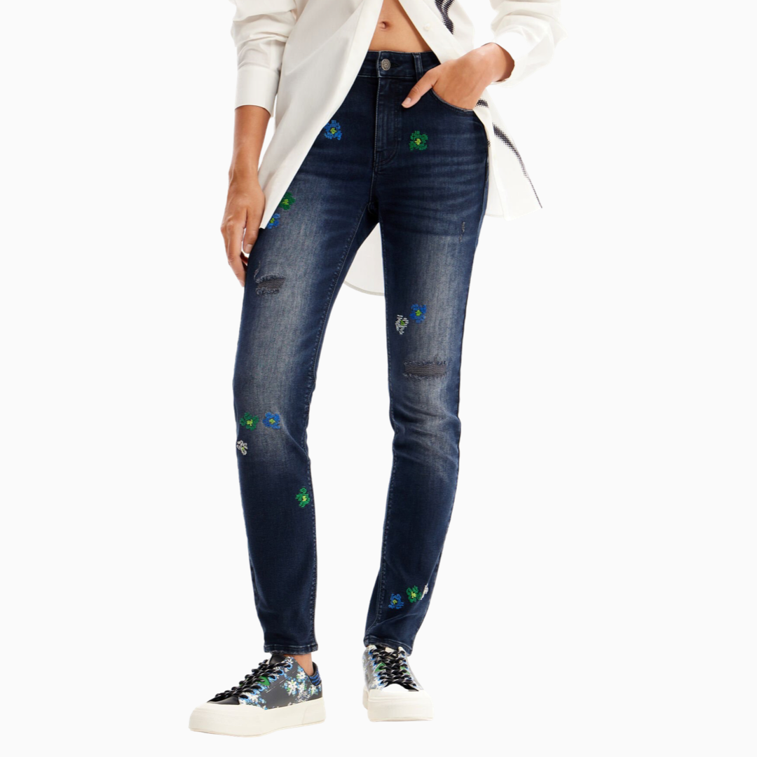 Дамски сини дънки Desigual 23WWDD175008
