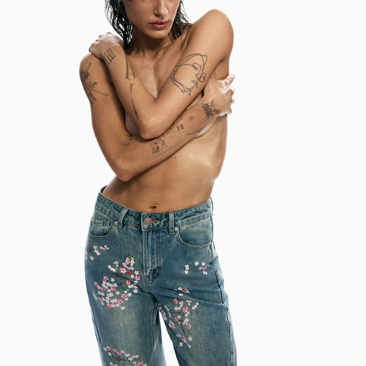 Дамски дънки Desigual Women Jeans 26SWDDXC 5053 Close-Up