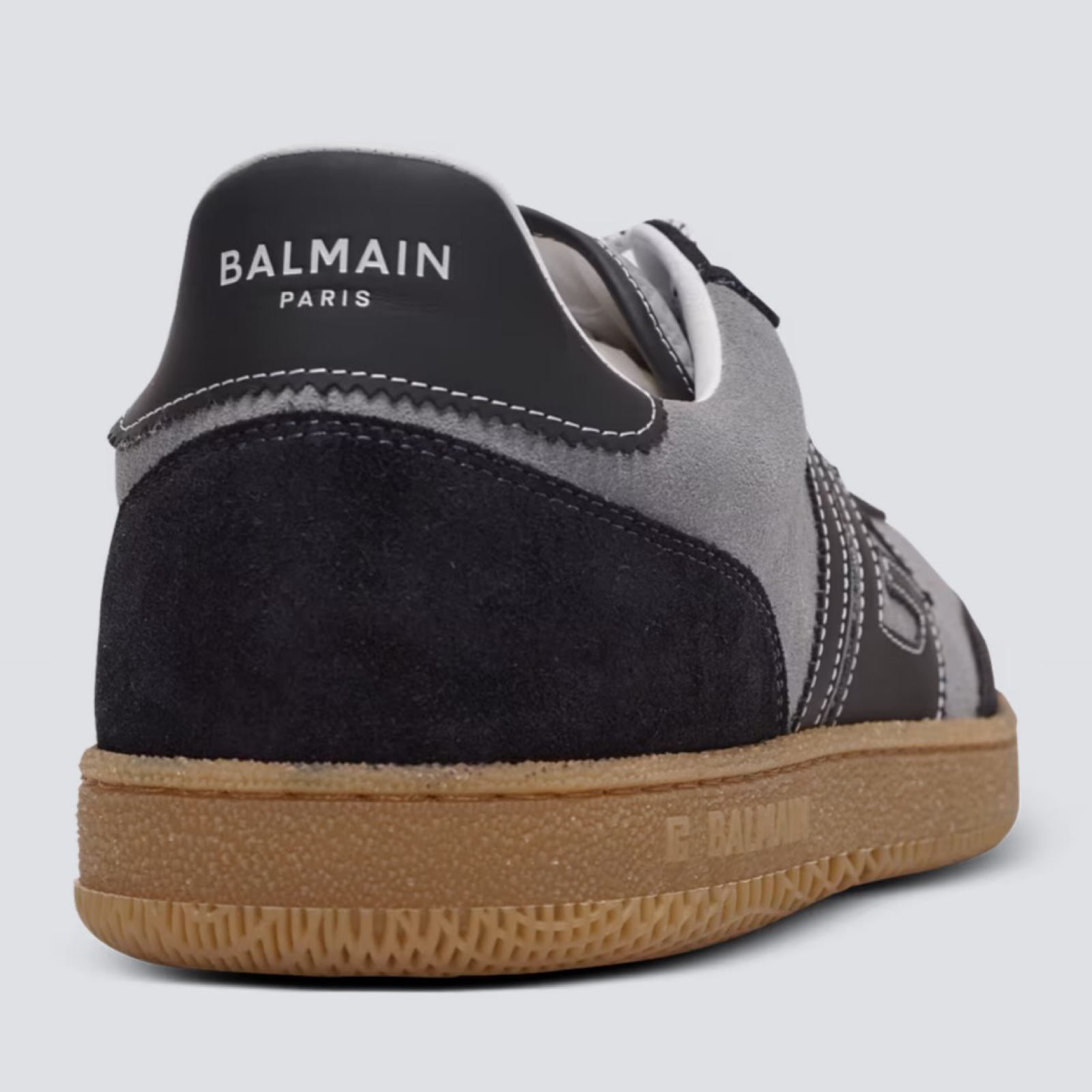 Balmain Suede Swan Sneakers GM1VI360LGVO Close-Up