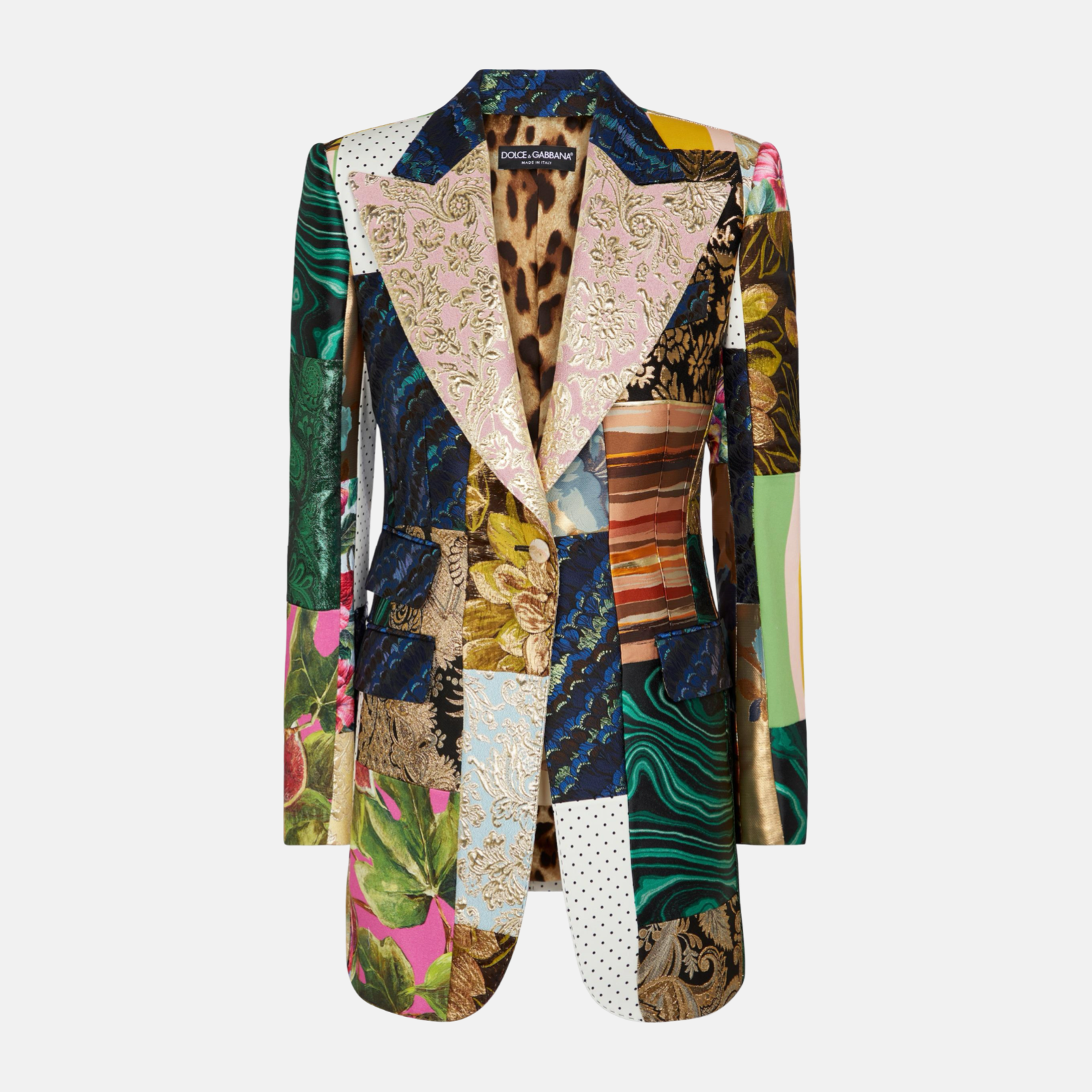 Dolce & Gabbana Floral Patchwork Jacquard Women Blazer F29JET GDX75 S9000 Front View