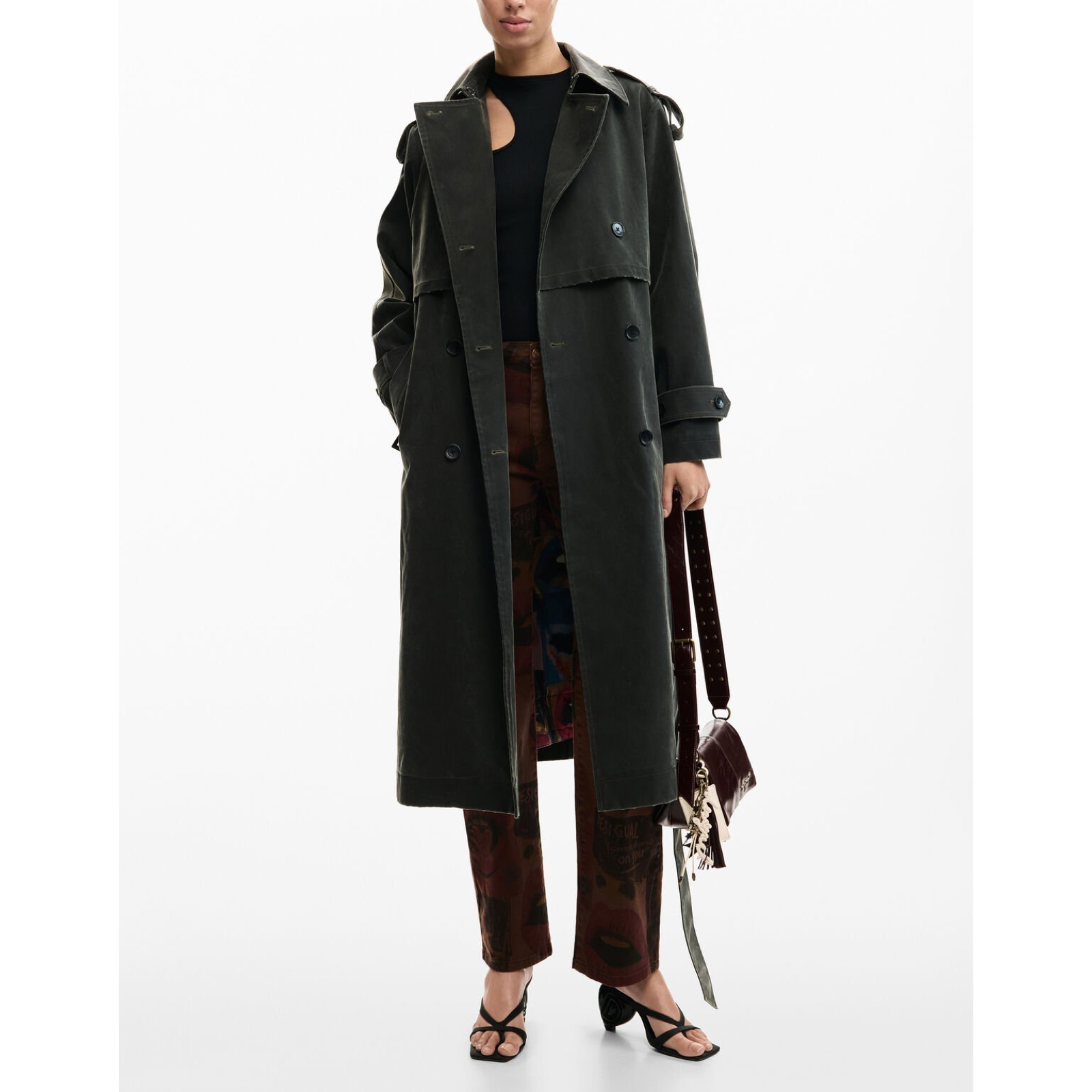 Дамско палто Desigual Women Trench Coat 26SWEWXC 2006 Front View