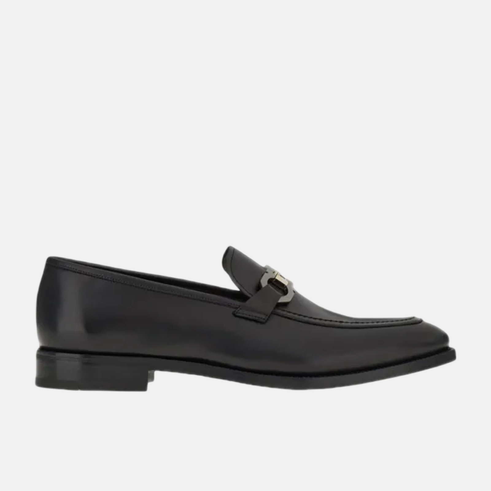 Мъжки кожени мокасини Salvatore Ferragamo Gancini Men Loafers Lewis 0756101 005 Lateral View