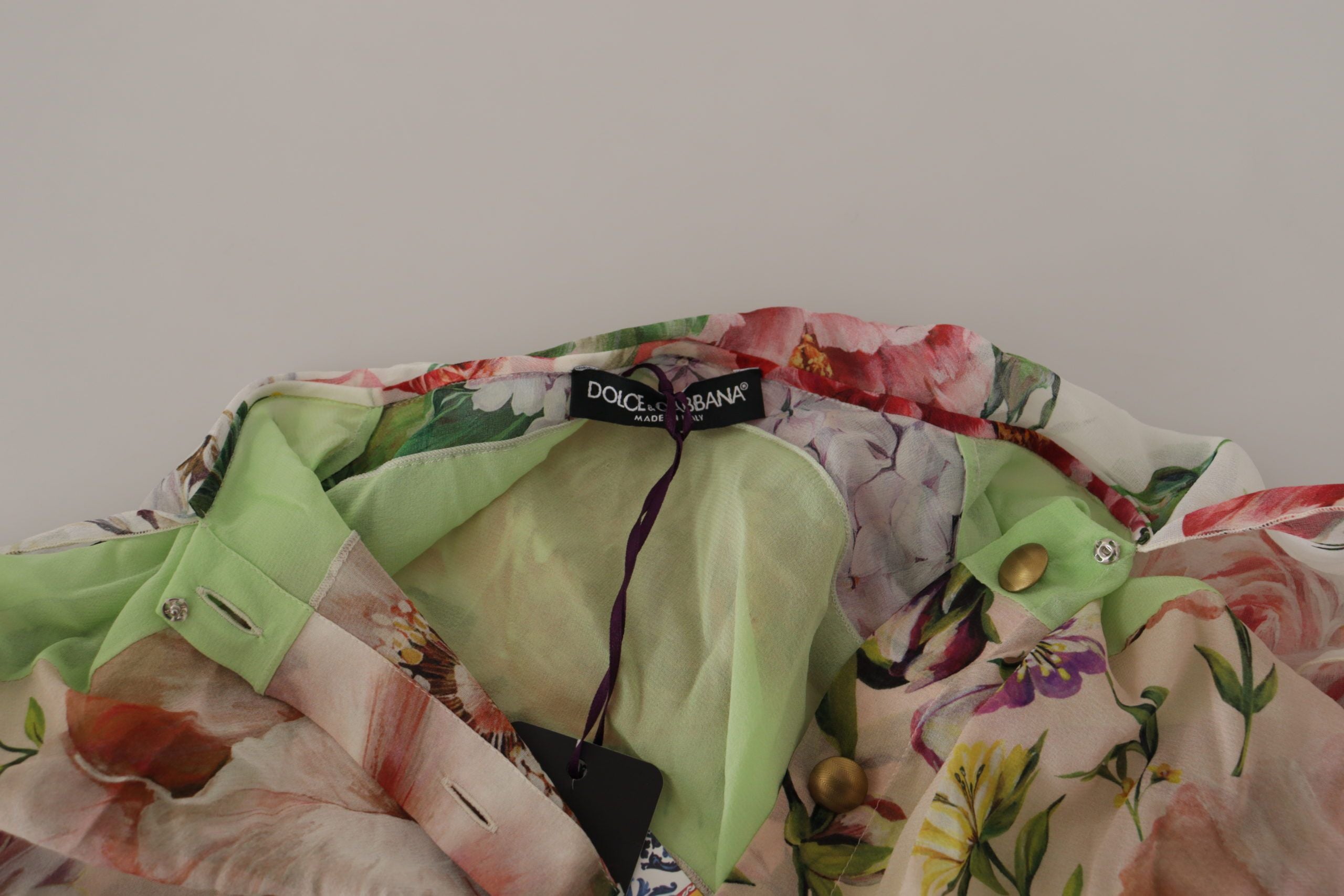 Dolce & Gabbana Елегантна копринена блуза на цветя