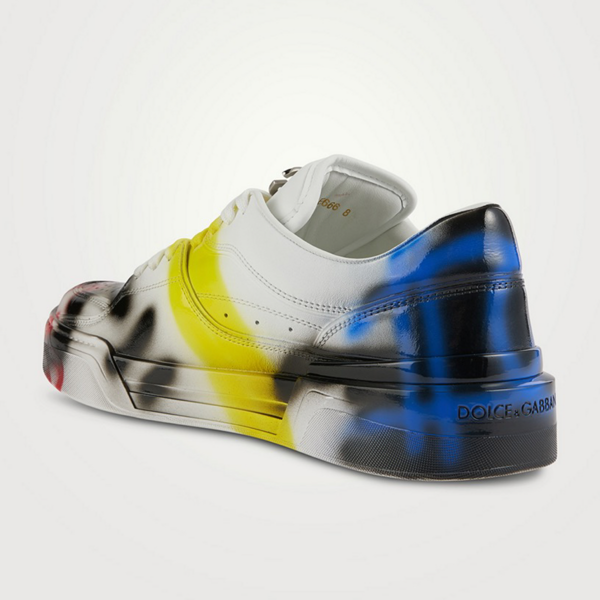 Dolce & Gabbana New Roma Spray Painted Sneakers Medial View