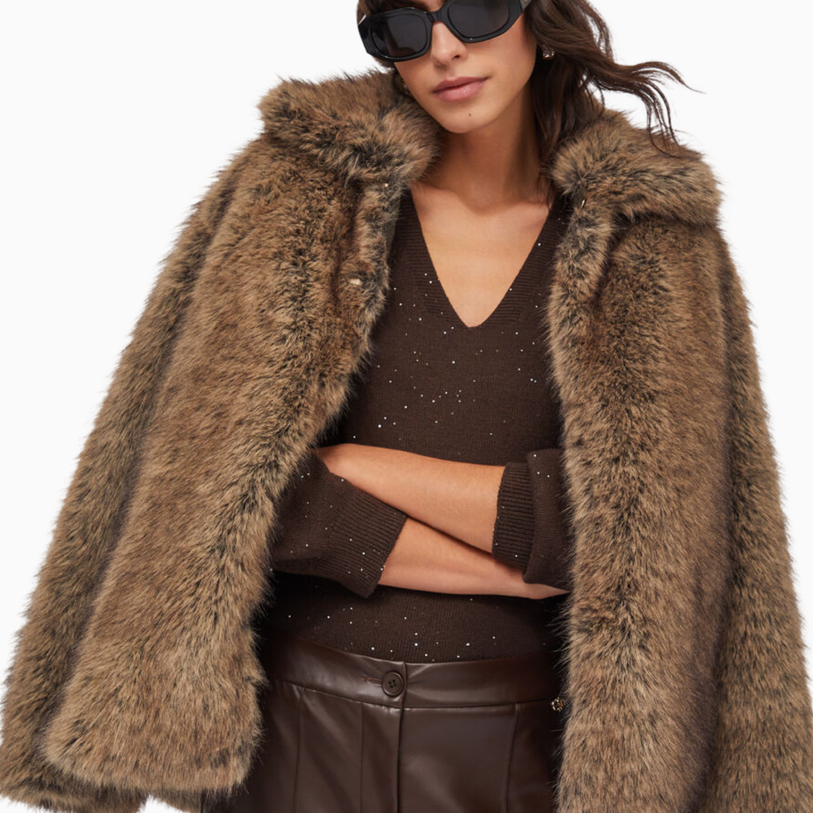 Дамски кафяв пуловер Liu Jo Sweater MF5233 MA27R Close-Up